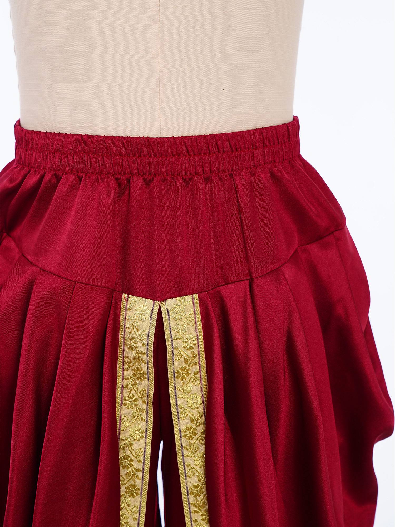 Boys Satin Dhoti Harem Pants Draped Baggy Costume for Halloween, Fancy Dress