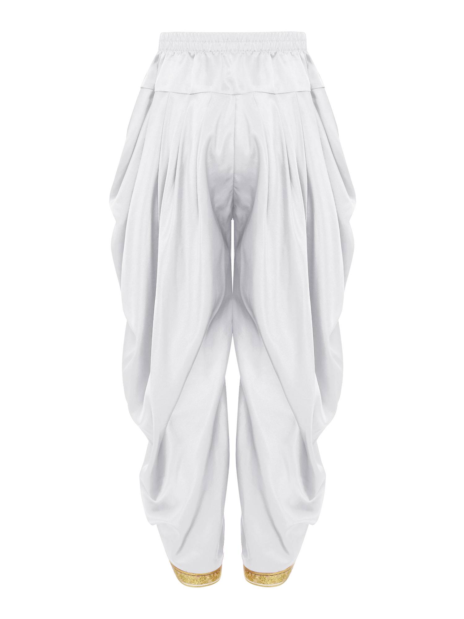 Boys Satin Dhoti Harem Pants Draped Baggy Costume for Halloween, Fancy Dress
