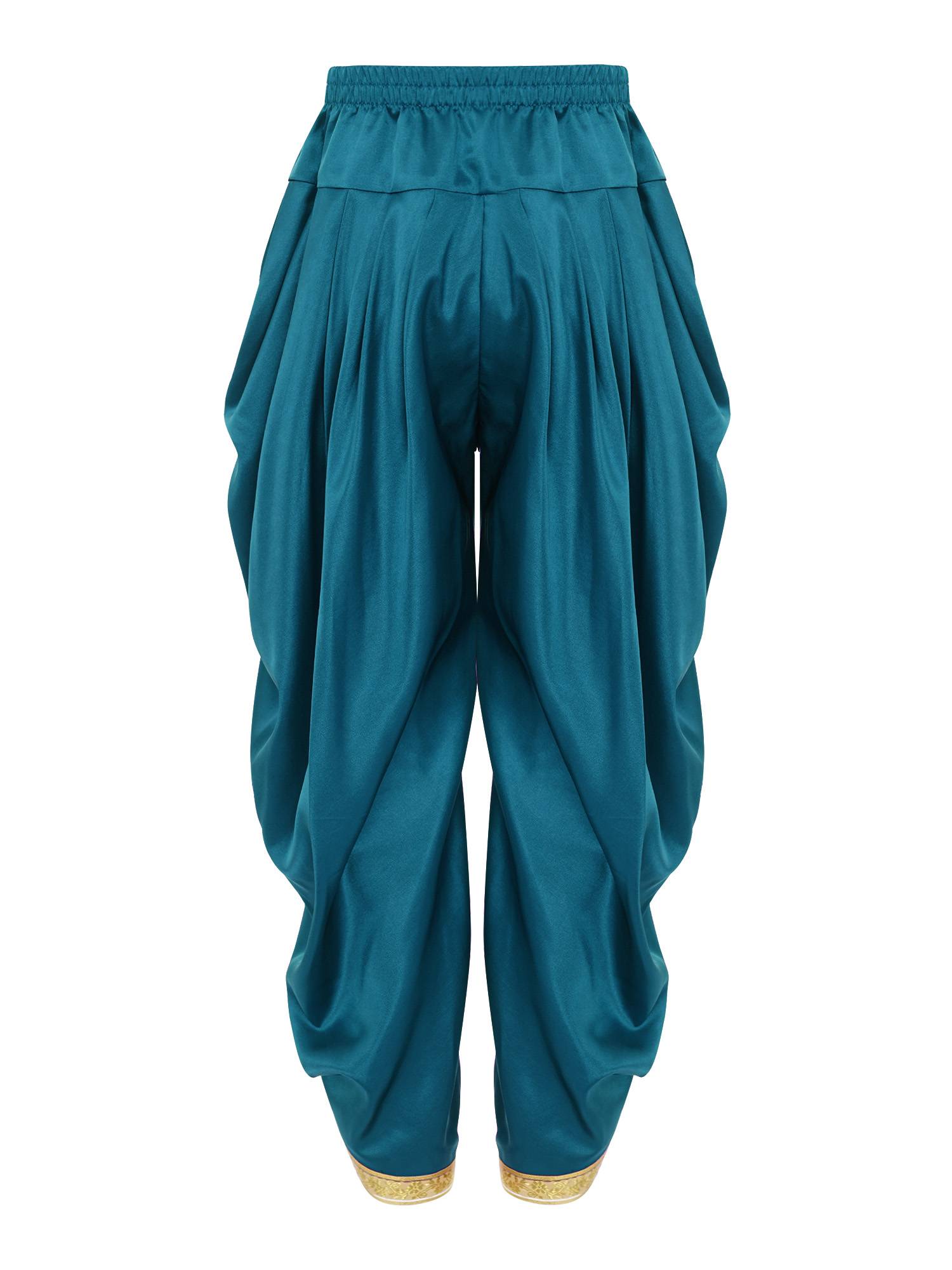 Boys Satin Dhoti Harem Pants Draped Baggy Costume for Halloween, Fancy Dress