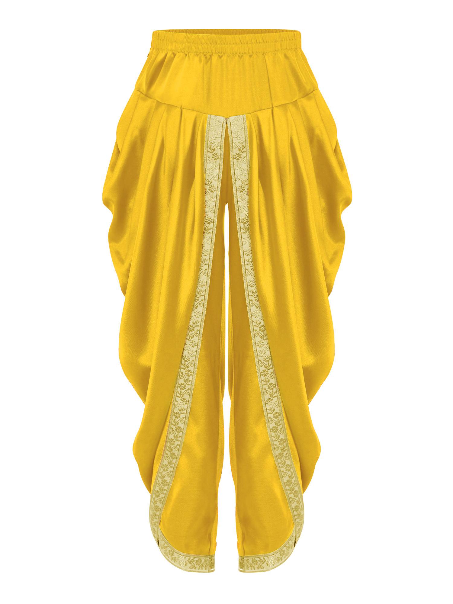 Boys Satin Dhoti Harem Pants Draped Baggy Costume for Halloween, Fancy Dress
