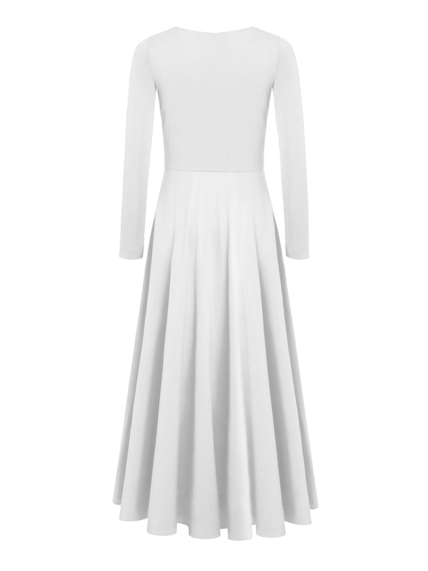 Girls Liturgical Dance Maxi Dress for for Church Choir & Lyrical Praise Dance