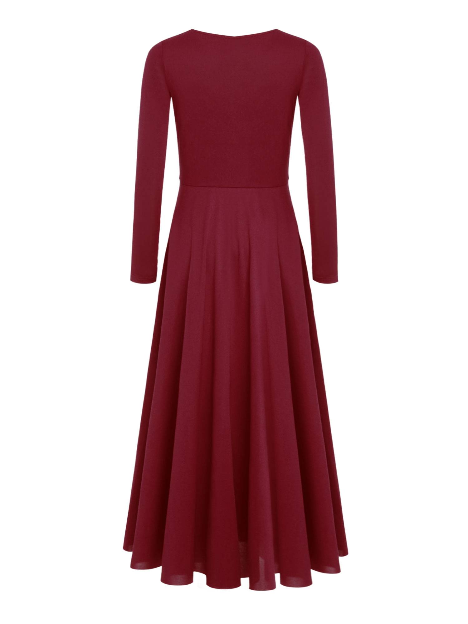 Girls Liturgical Dance Maxi Dress for for Church Choir & Lyrical Praise Dance