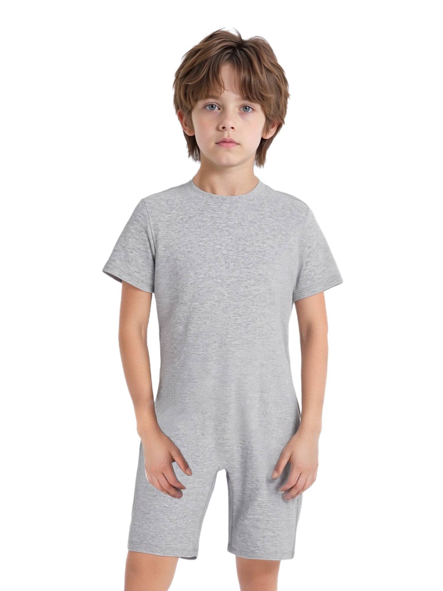 3 Pack Kids Adaptive Jumpsuit Back Zipper Autism Sensory Friendly Clothing