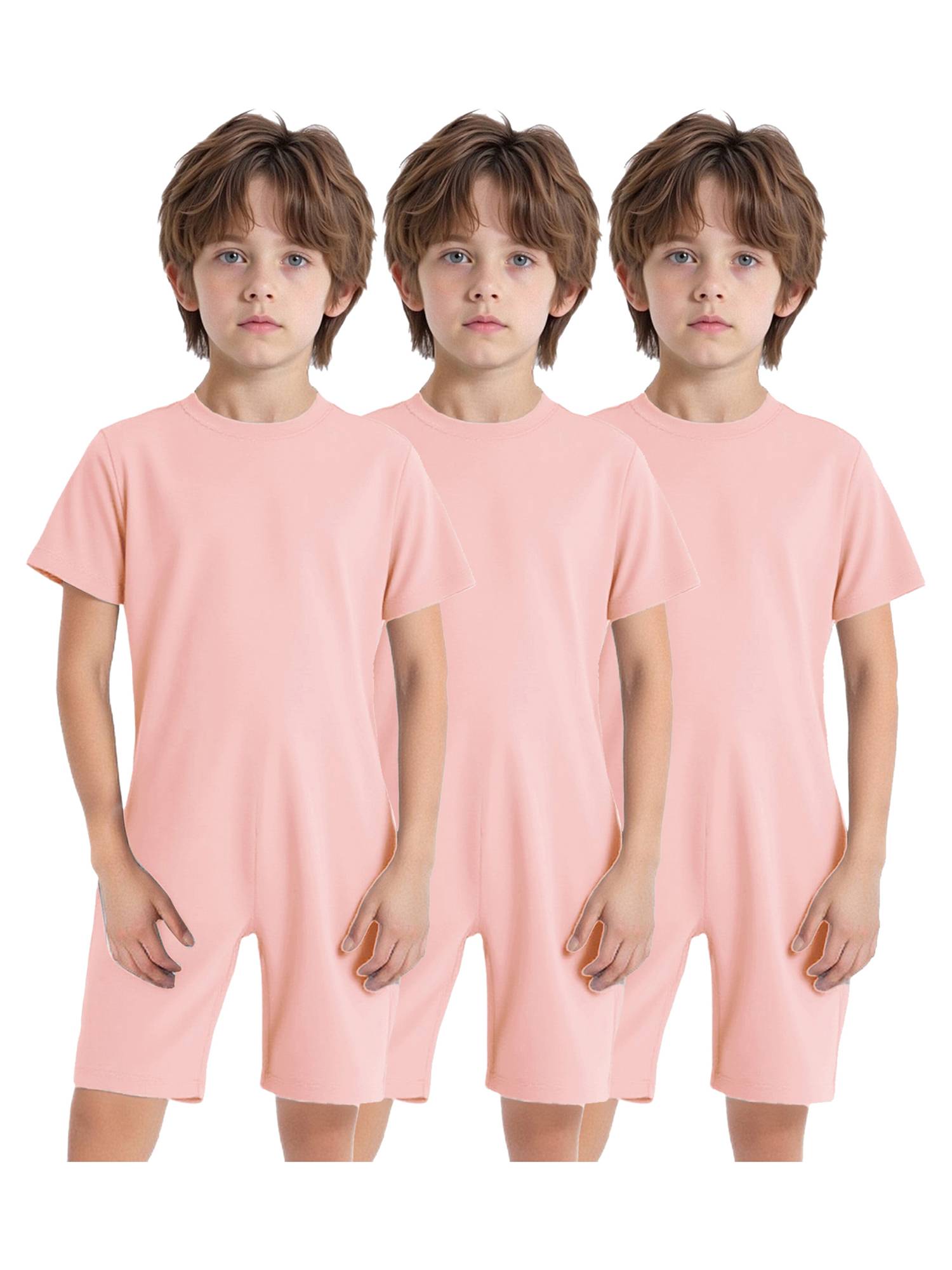 3 Pack Kids Adaptive Jumpsuit Back Zipper Autism Sensory Friendly Clothing