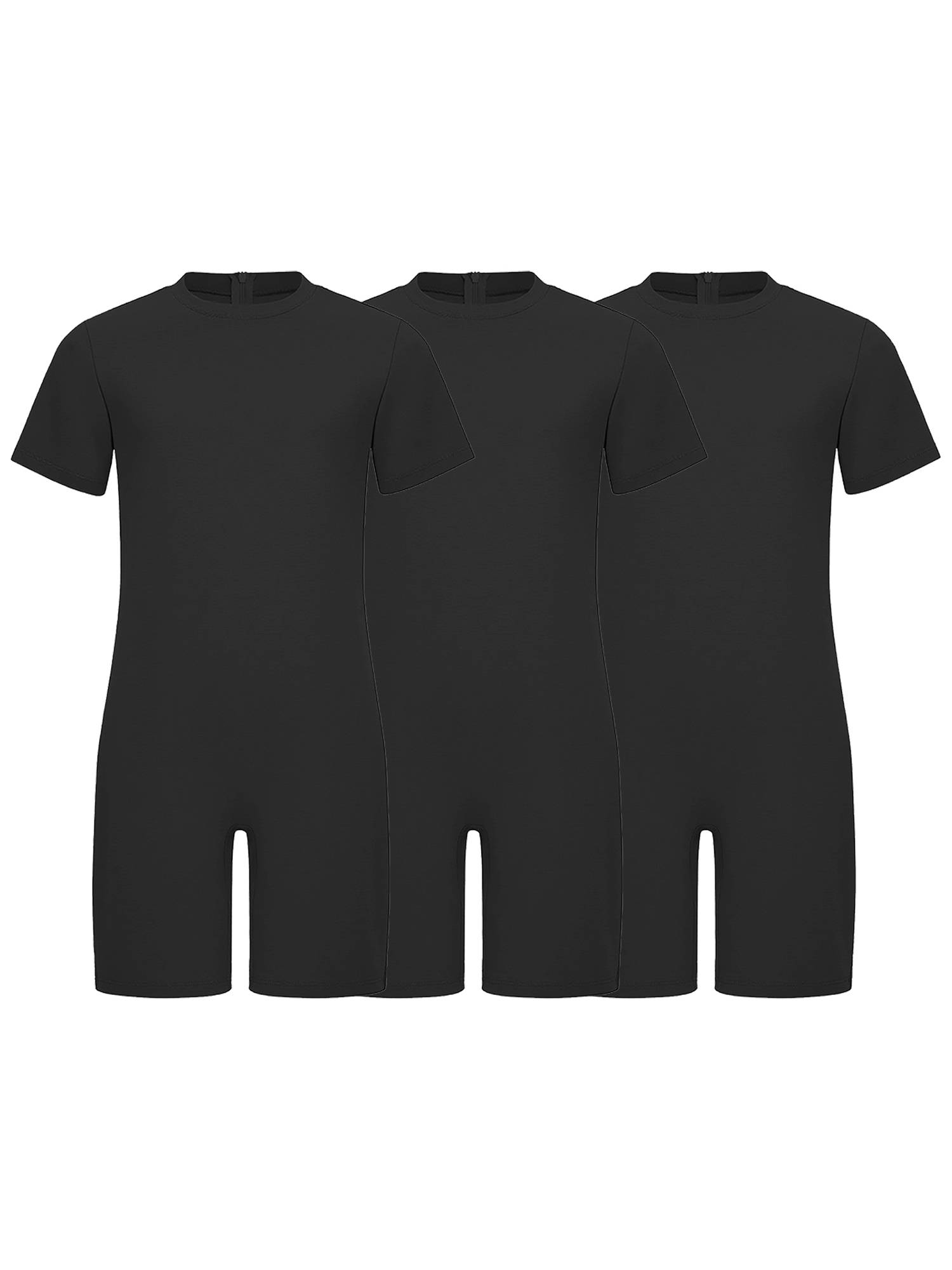 3 Pack Kids Adaptive Jumpsuit Back Zipper Autism Sensory Friendly Clothing