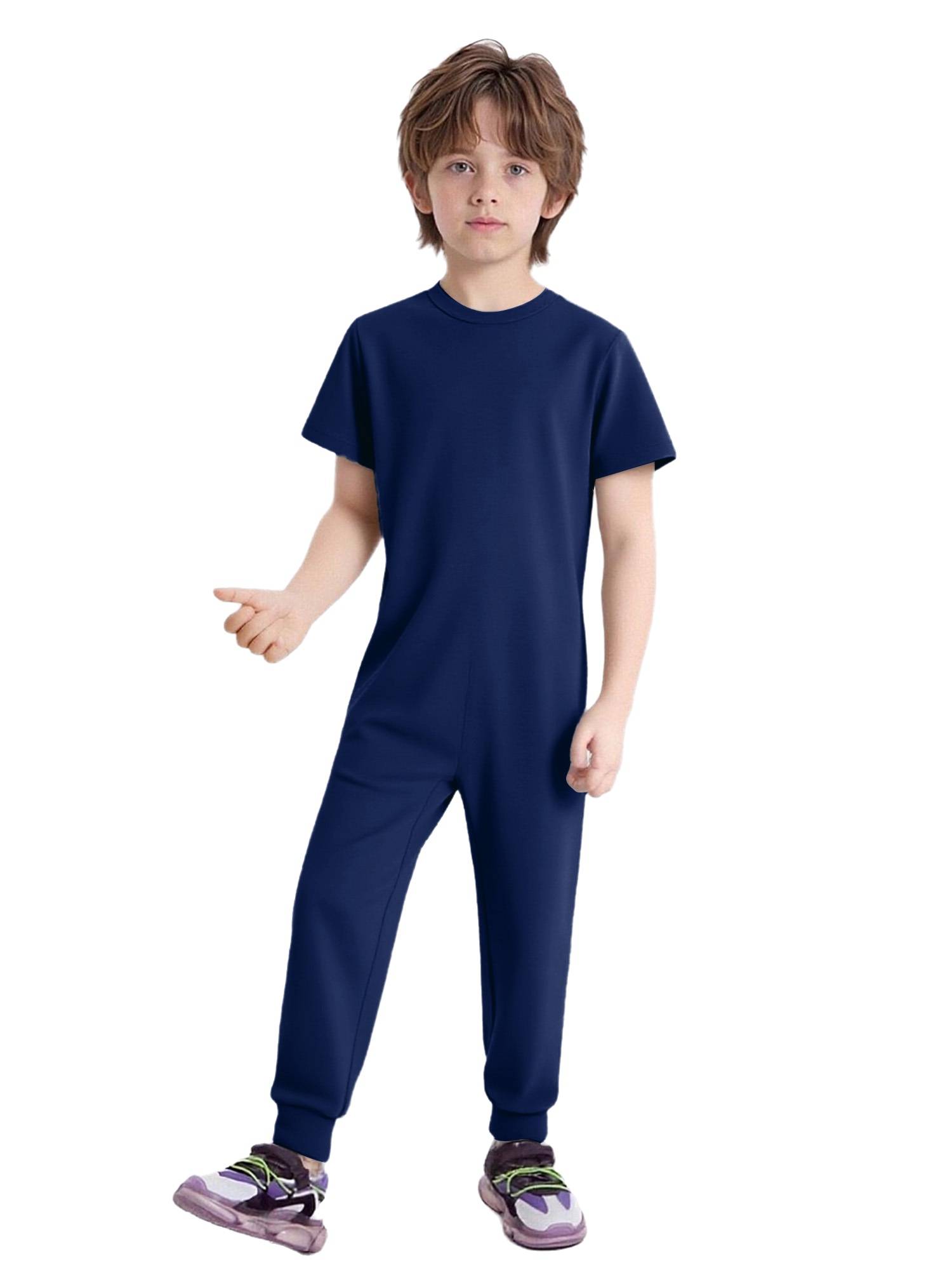 Kids Sensory Adaptive Jumpsuit Anti-Strip Full-Body Suit for Autism Special Need