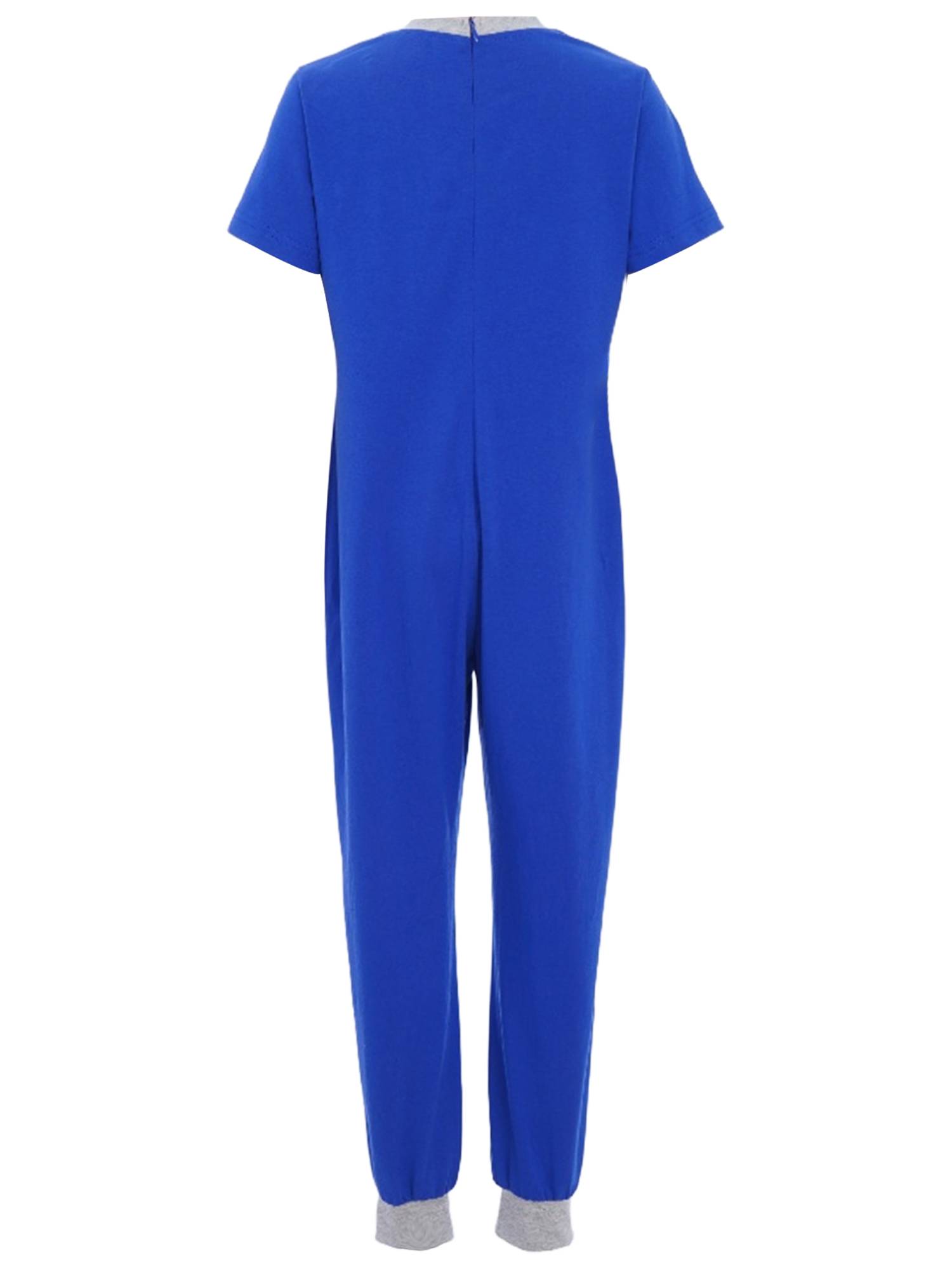 Boys Girls Short Sleeve Adaptive Jumpsuit Back Zipper Autism Sensory Clothes