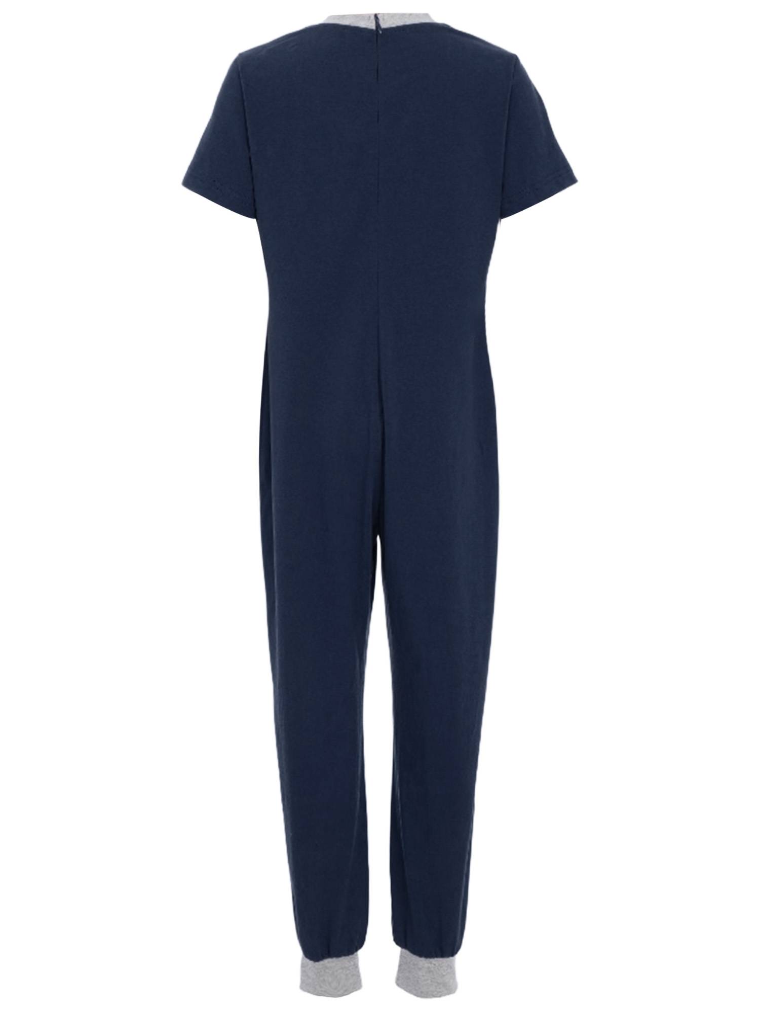 Boys Girls Short Sleeve Adaptive Jumpsuit Back Zipper Autism Sensory Clothes