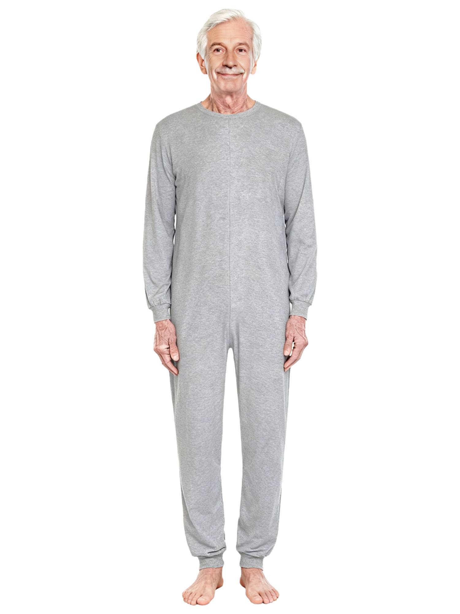 Unisex Anti-Strip Adaptive Jumpsuit Long Sleeve Back Zipper for Dementia