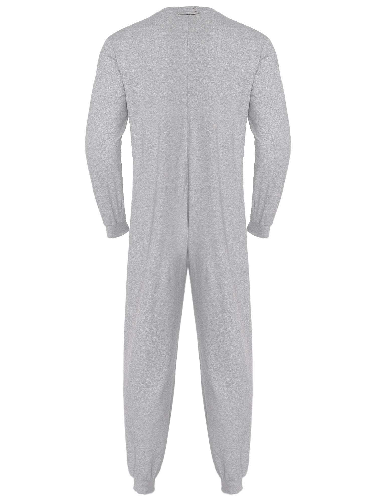 Unisex Anti-Strip Adaptive Jumpsuit Long Sleeve Back Zipper for Dementia