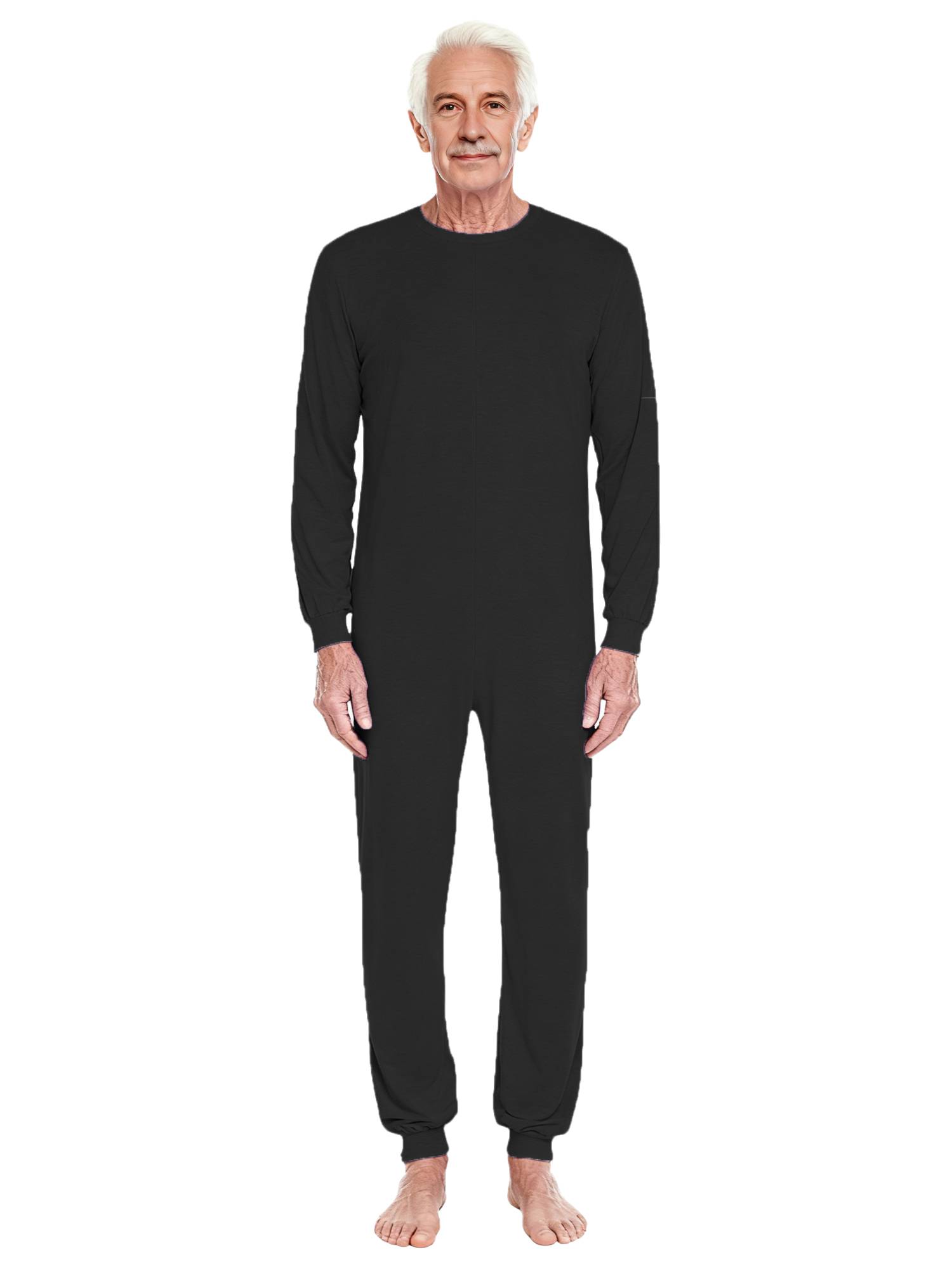 Unisex Anti-Strip Adaptive Jumpsuit Long Sleeve Back Zipper for Dementia