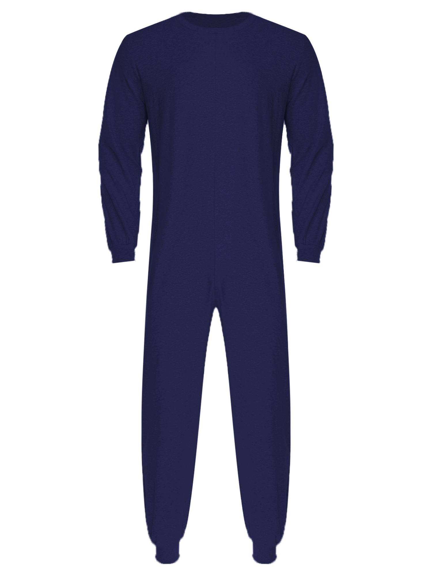 Unisex Anti-Strip Adaptive Jumpsuit Long Sleeve Back Zipper for Dementia