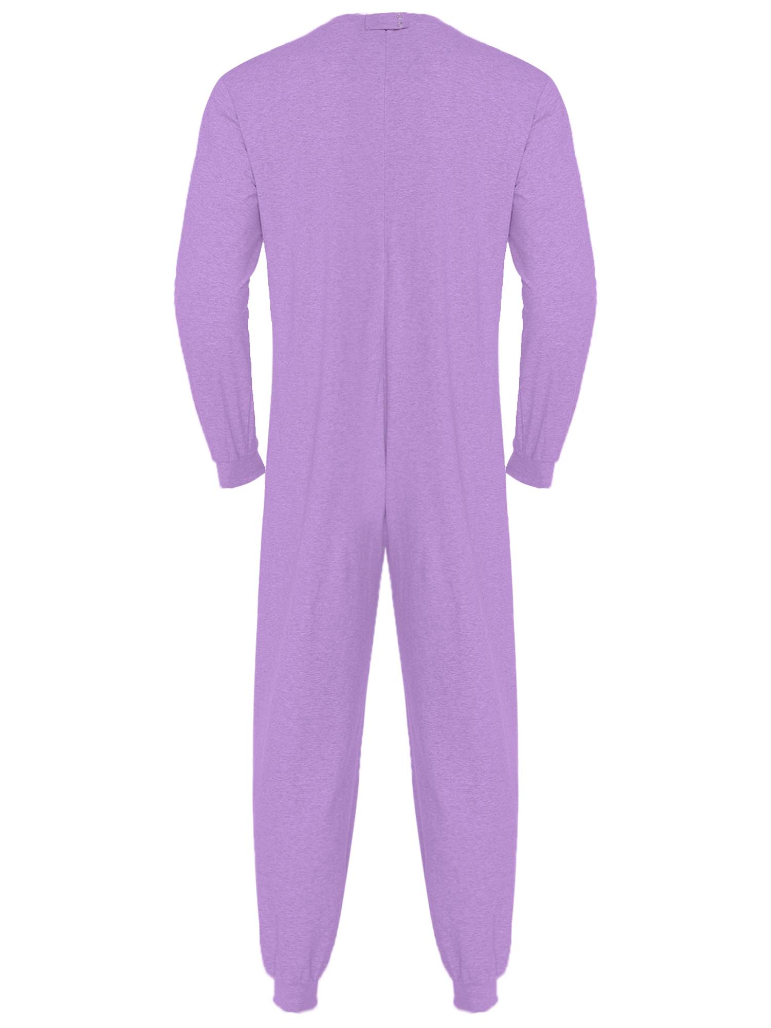 Unisex Anti-Strip Adaptive Jumpsuit Long Sleeve Back Zipper for Dementia