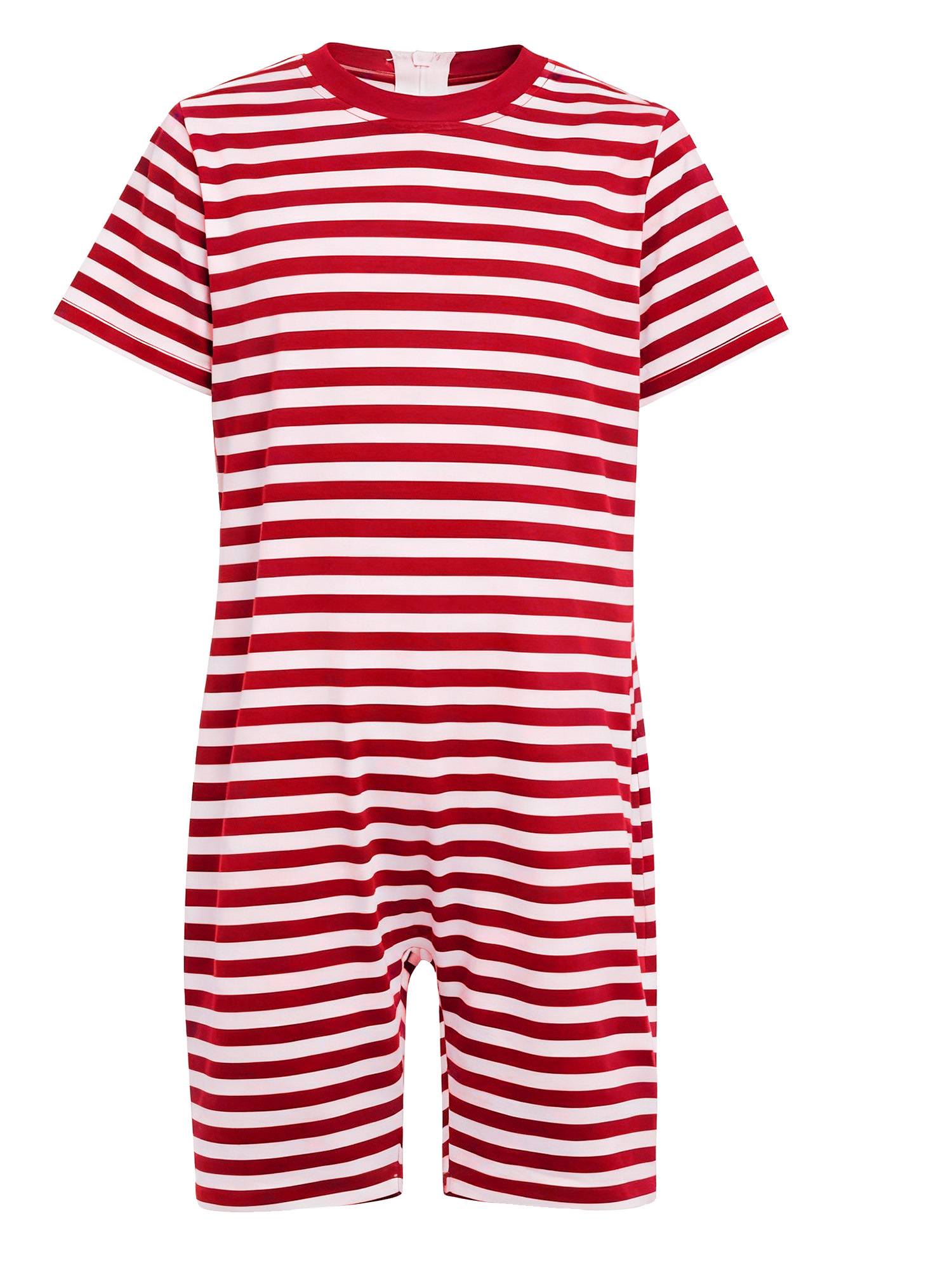 Kids Special Needs Adaptive Clothing Stripe Short Sleeve Autism Sensory Romper