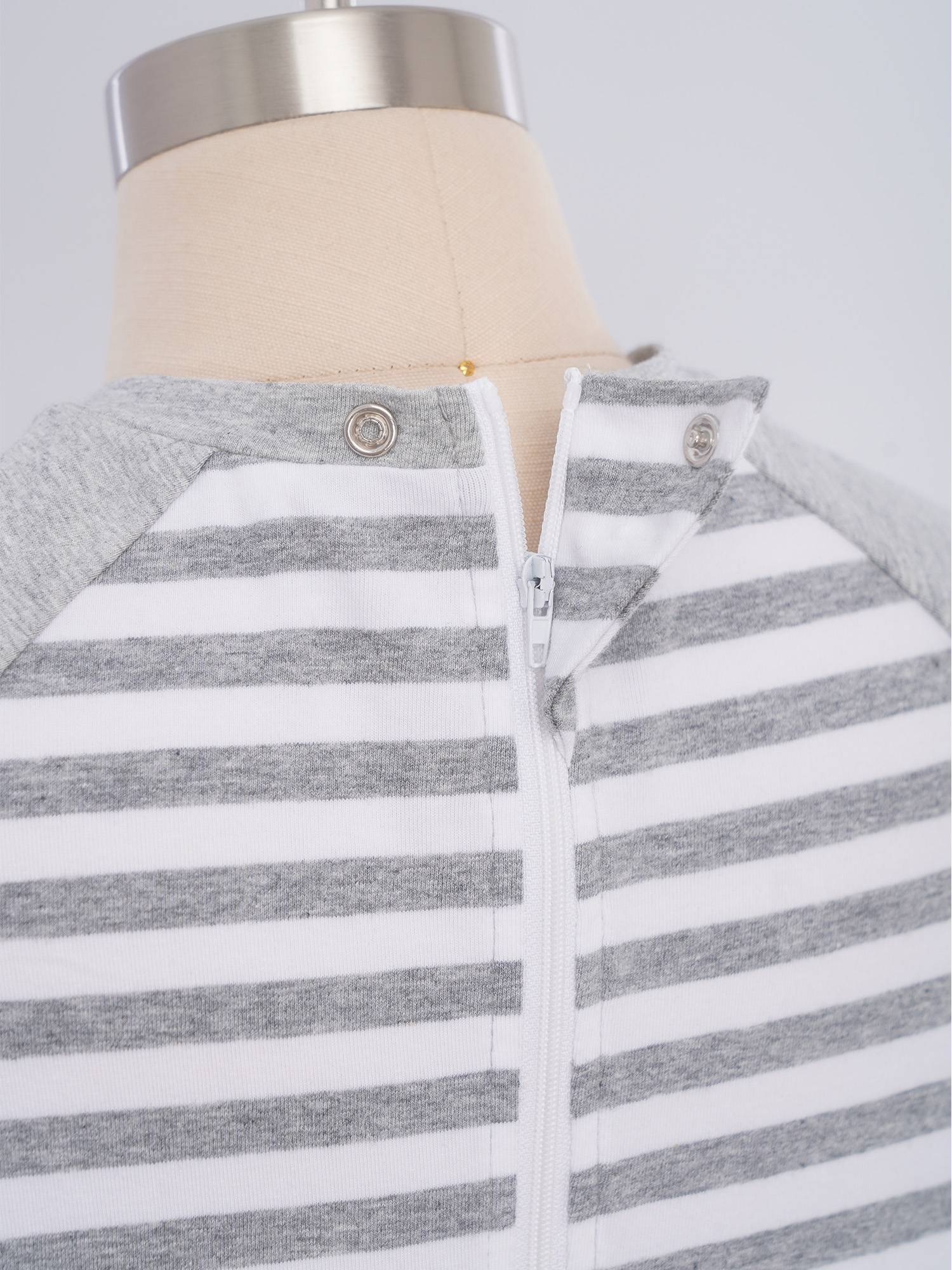 Kids Special Needs Adaptive Clothing Long Sleeve Stripe Autism Sensory Jumpsuit