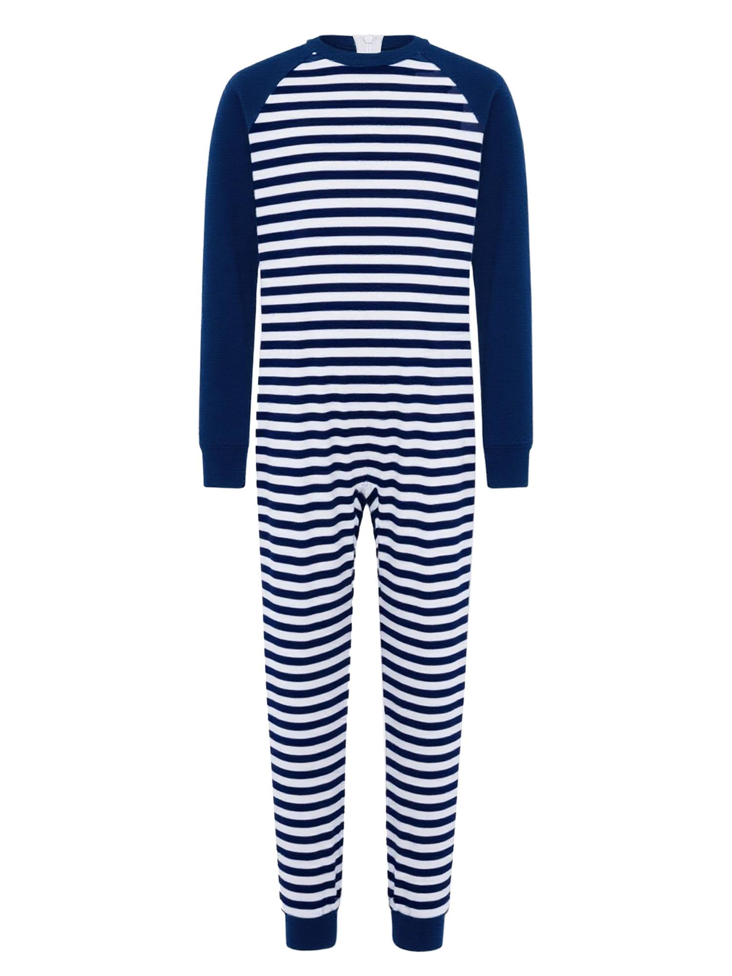 Kids Special Needs Adaptive Clothing Long Sleeve Stripe Autism Sensory Jumpsuit