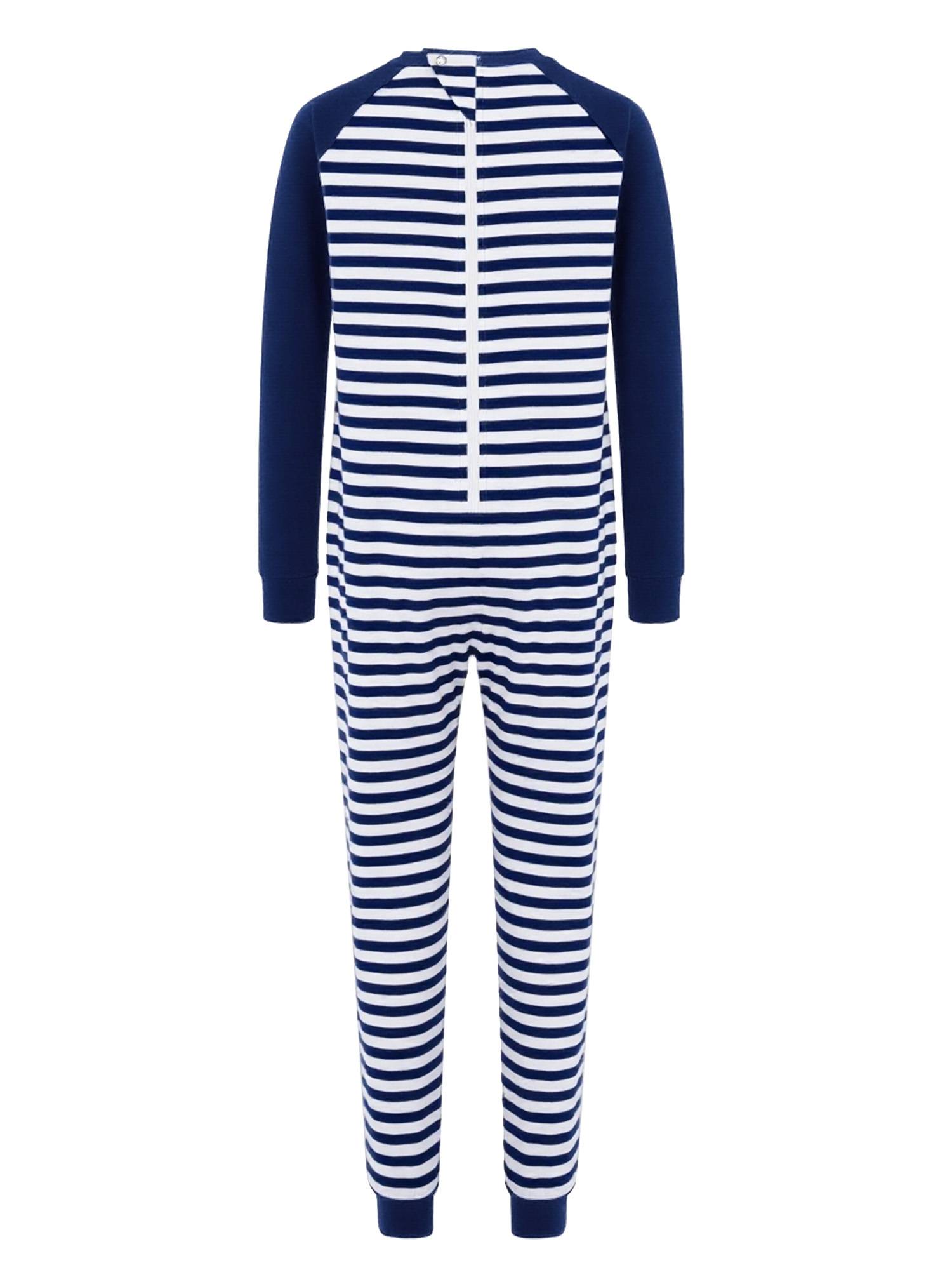 Kids Special Needs Adaptive Clothing Long Sleeve Stripe Autism Sensory Jumpsuit