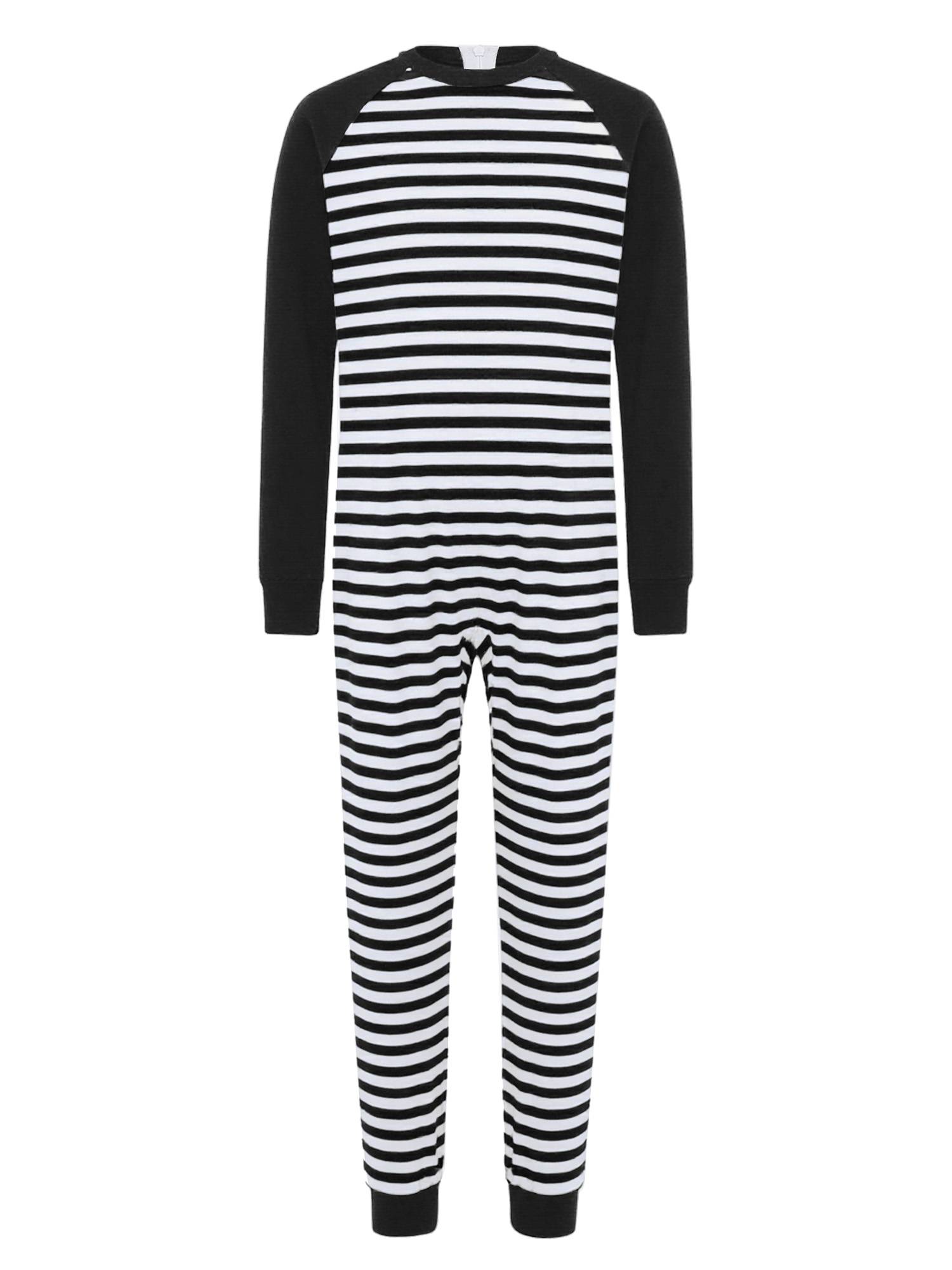 Kids Special Needs Adaptive Clothing Long Sleeve Stripe Autism Sensory Jumpsuit