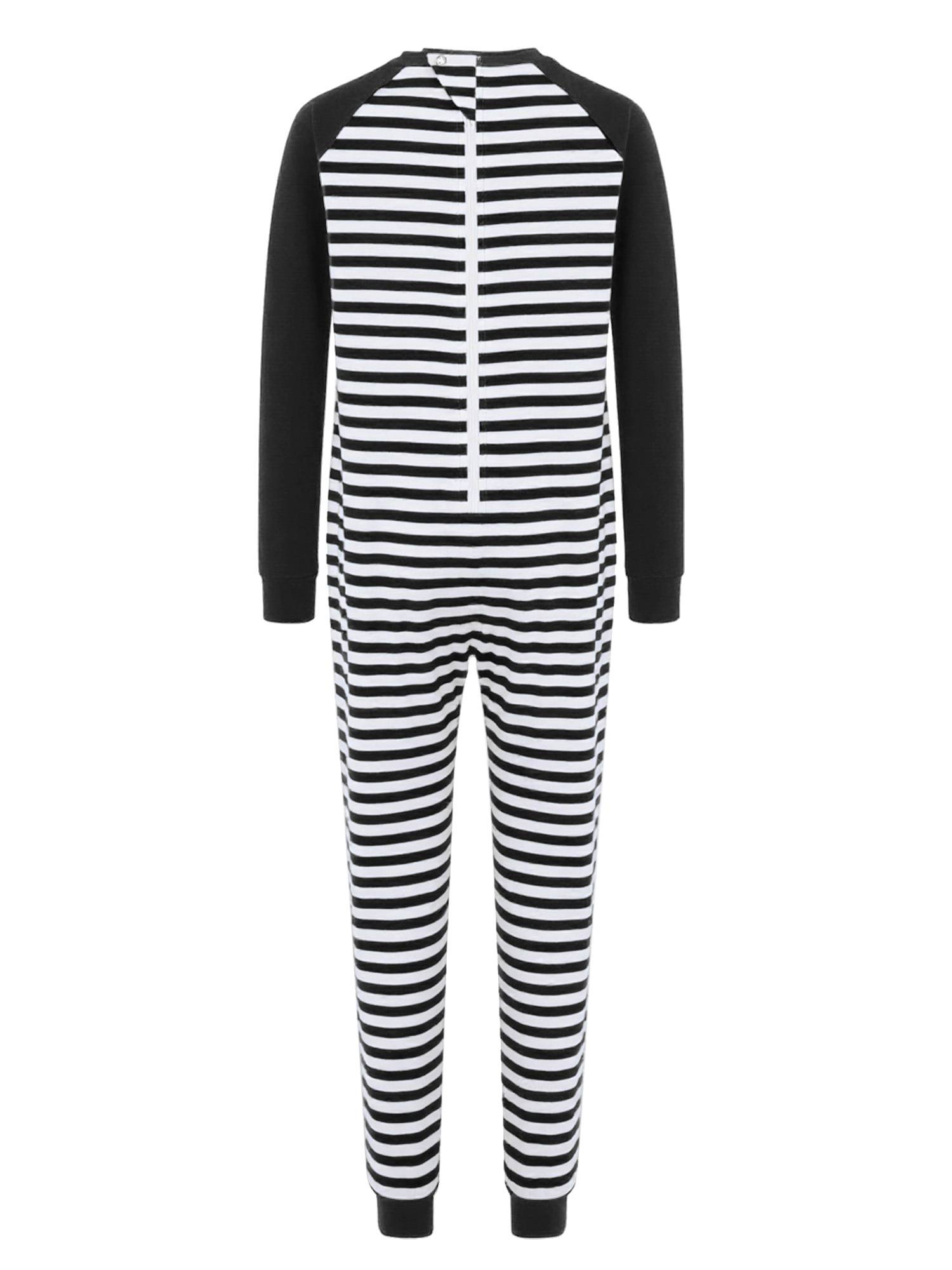 Kids Special Needs Adaptive Clothing Long Sleeve Stripe Autism Sensory Jumpsuit
