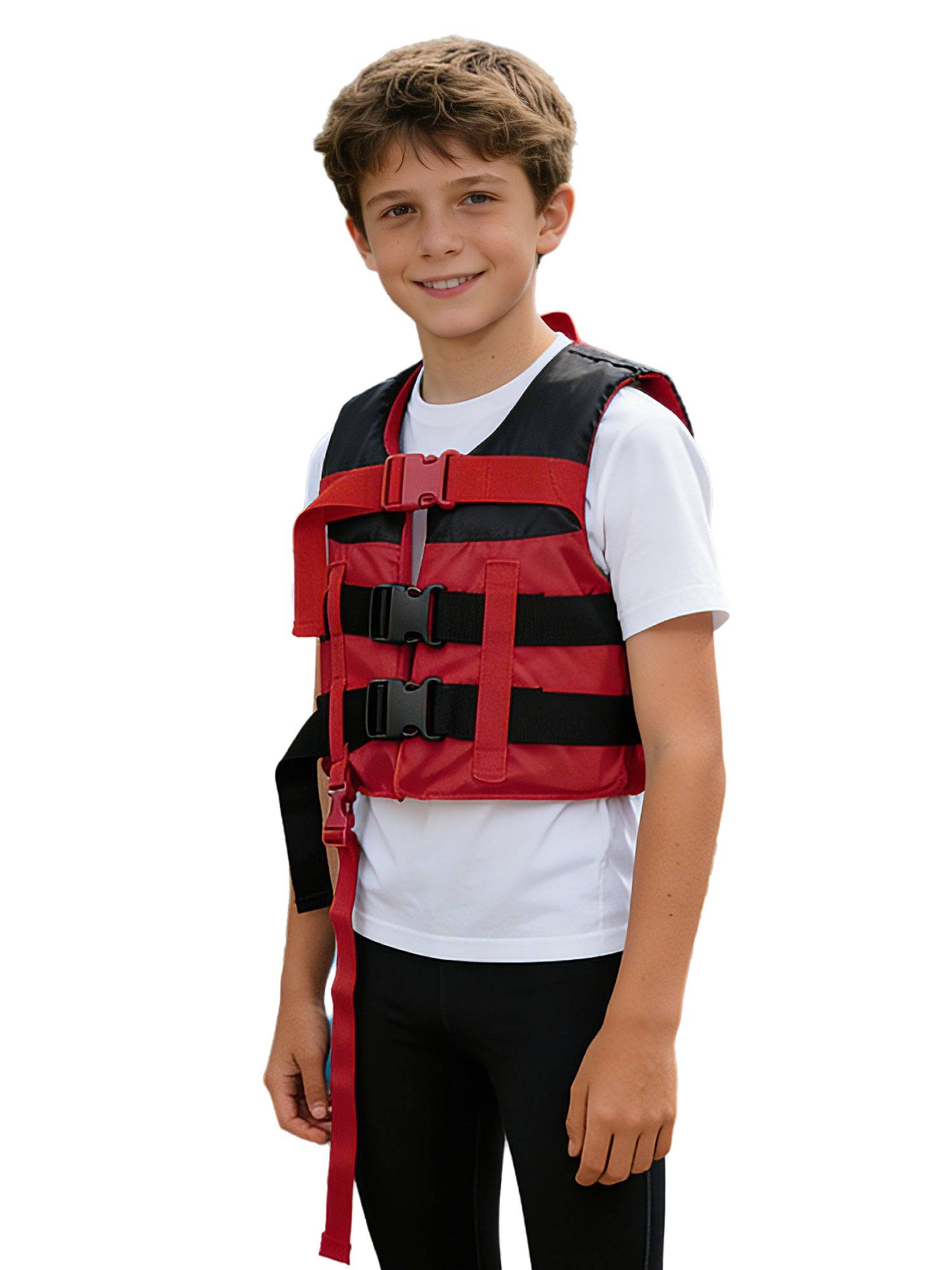 Kids Adjustable Buoyancy Life Vest Hi-vis Safety Jacket for Swimming, Snorkeling