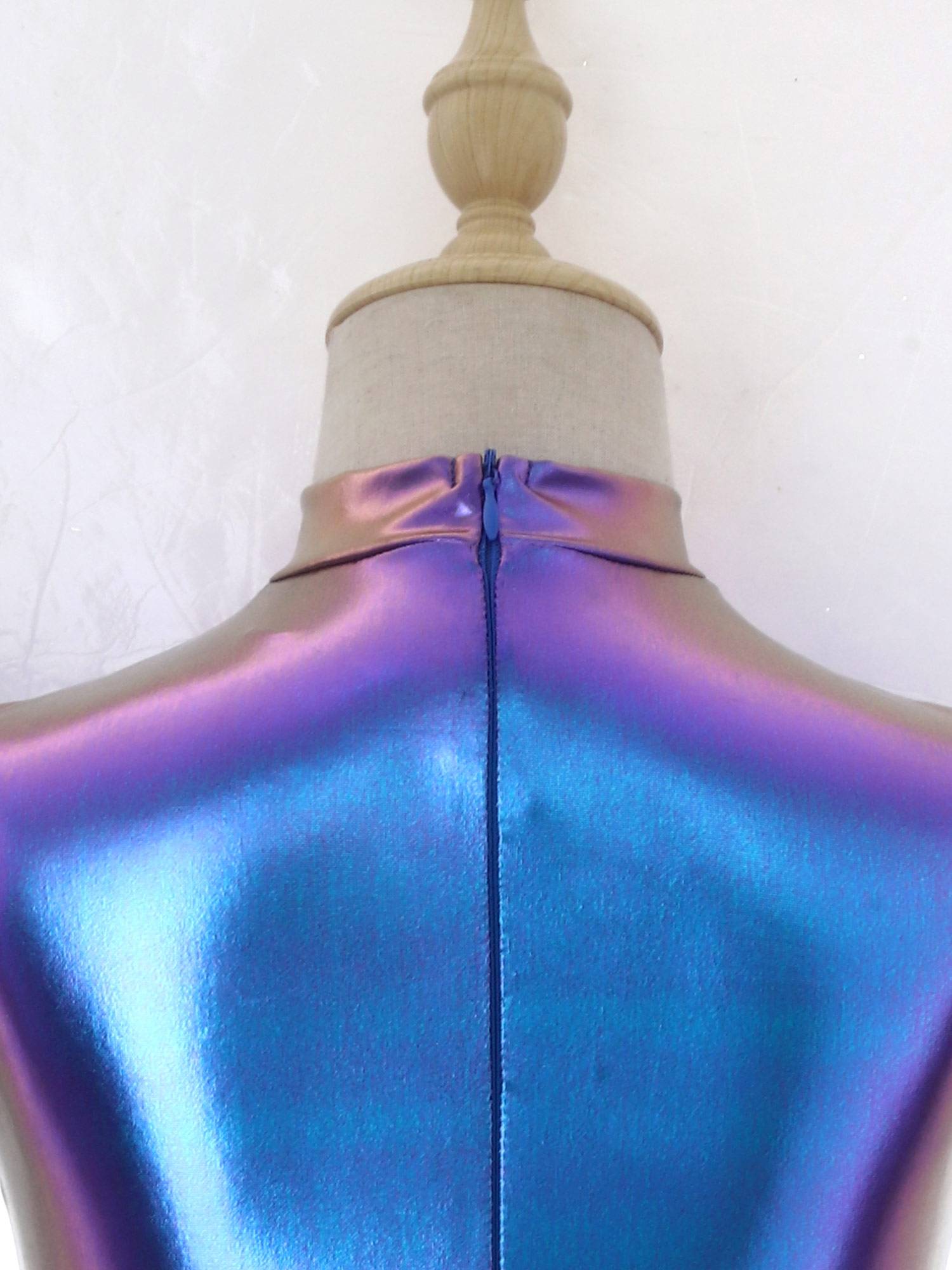 Girls Iridescent Alien Tutu Dress with Zipback for Halloween, Cosplay & Stage