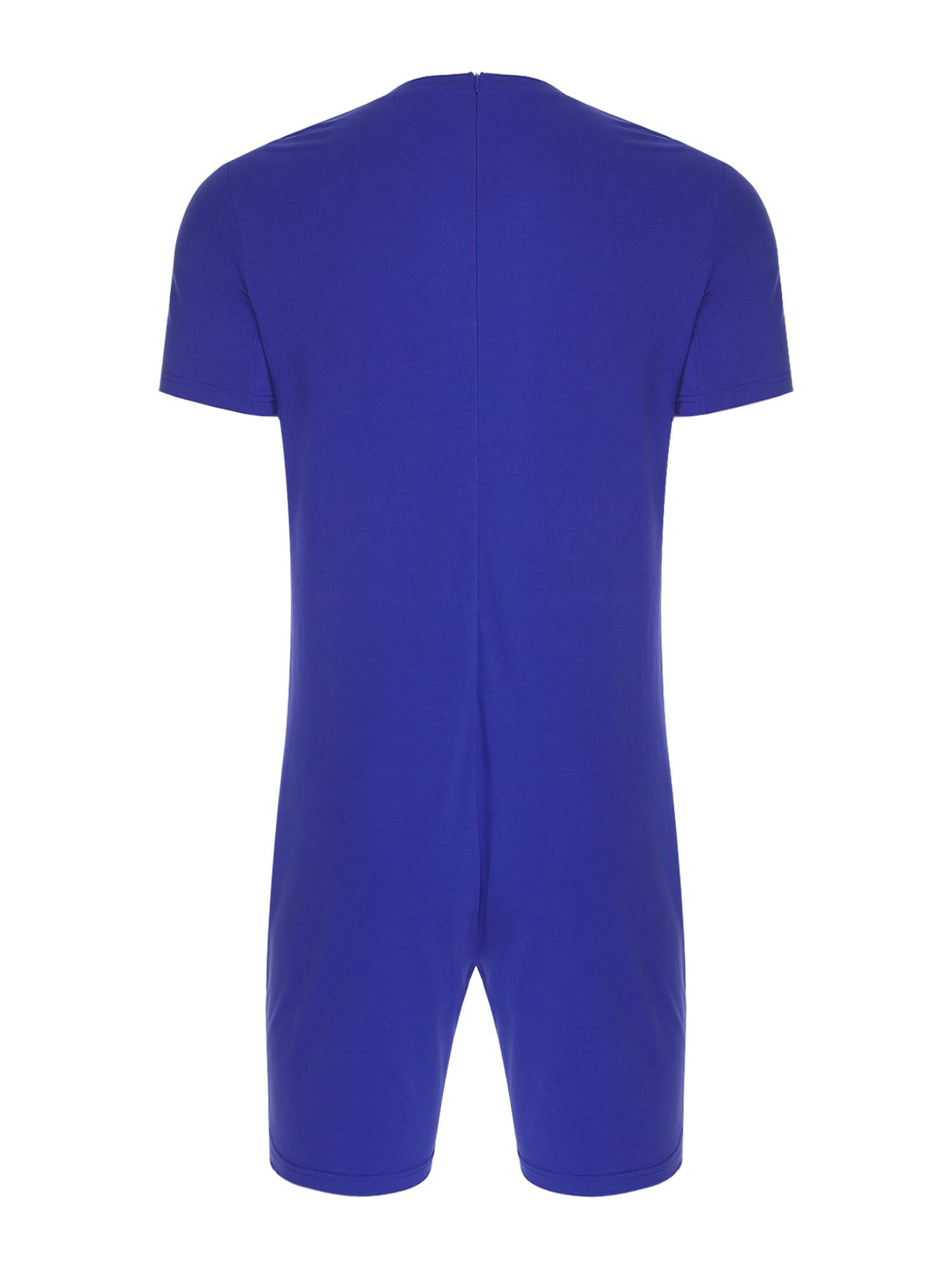 Adults Unisex Anti-strip Adaptive Jumpsuit Short Sleeve Back Zipper Rompers