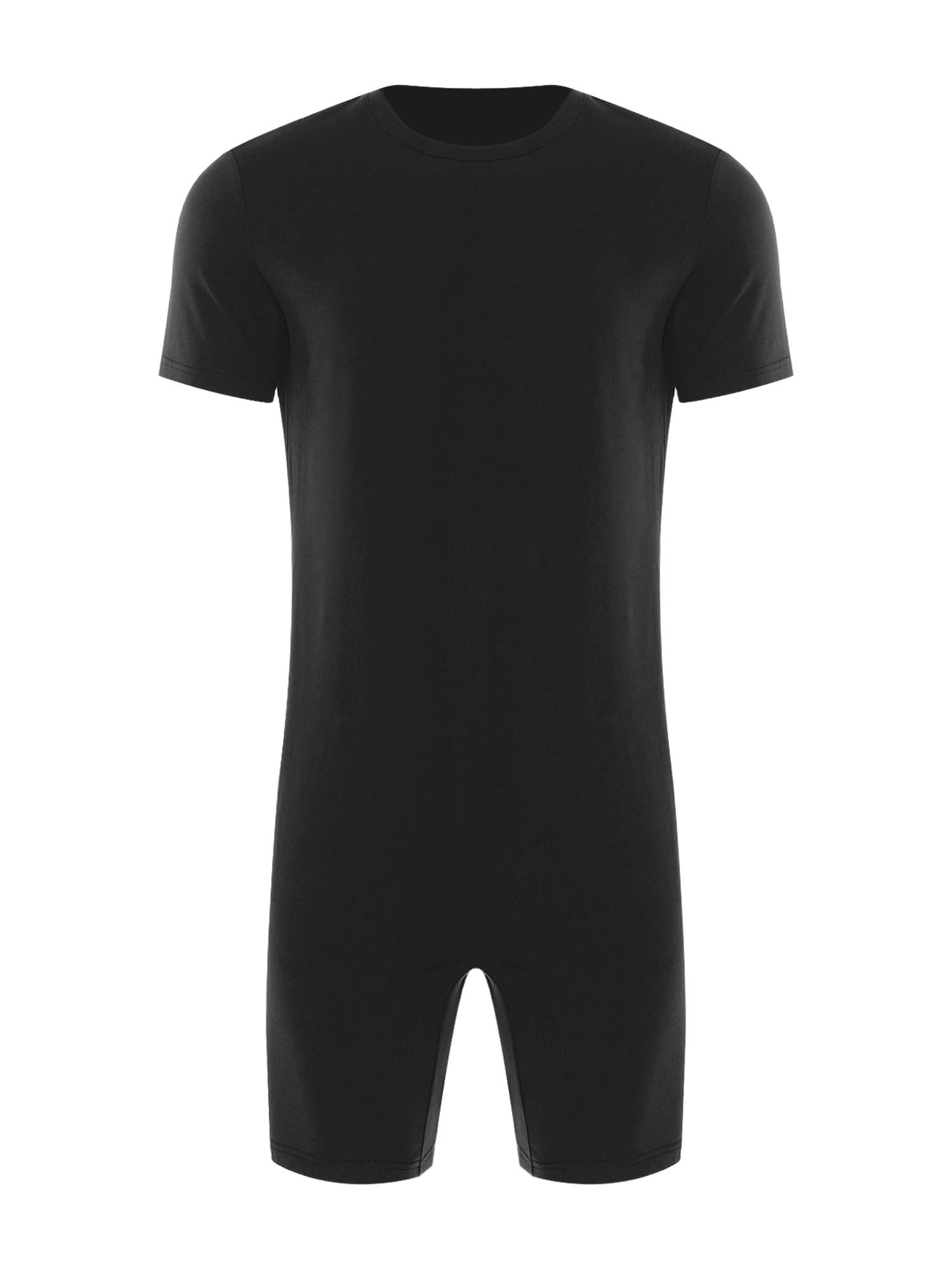 Adults Unisex Anti-strip Adaptive Jumpsuit Short Sleeve Back Zipper Rompers