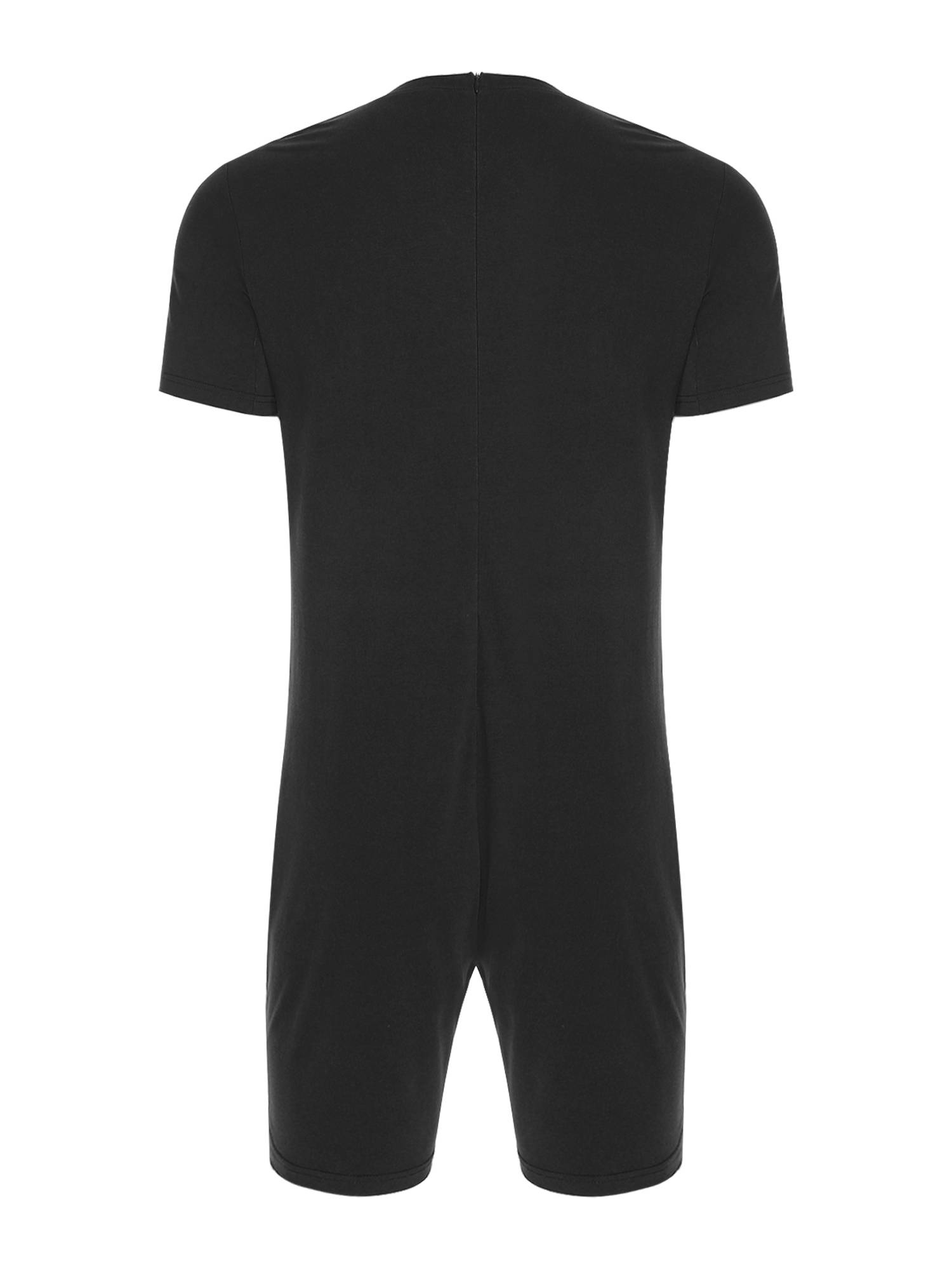 Adults Unisex Anti-strip Adaptive Jumpsuit Short Sleeve Back Zipper Rompers