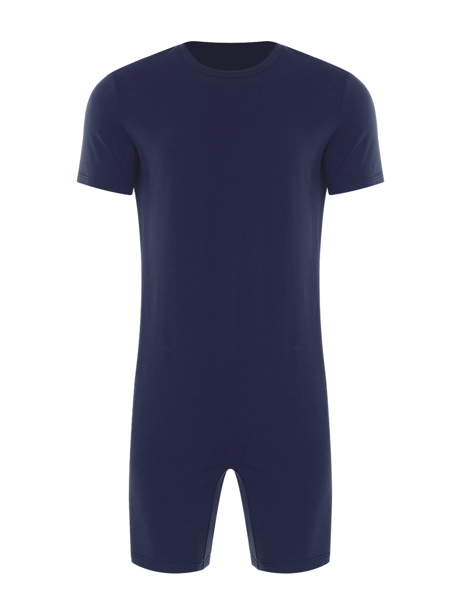 Adults Unisex Anti-strip Adaptive Jumpsuit Short Sleeve Back Zipper Rompers