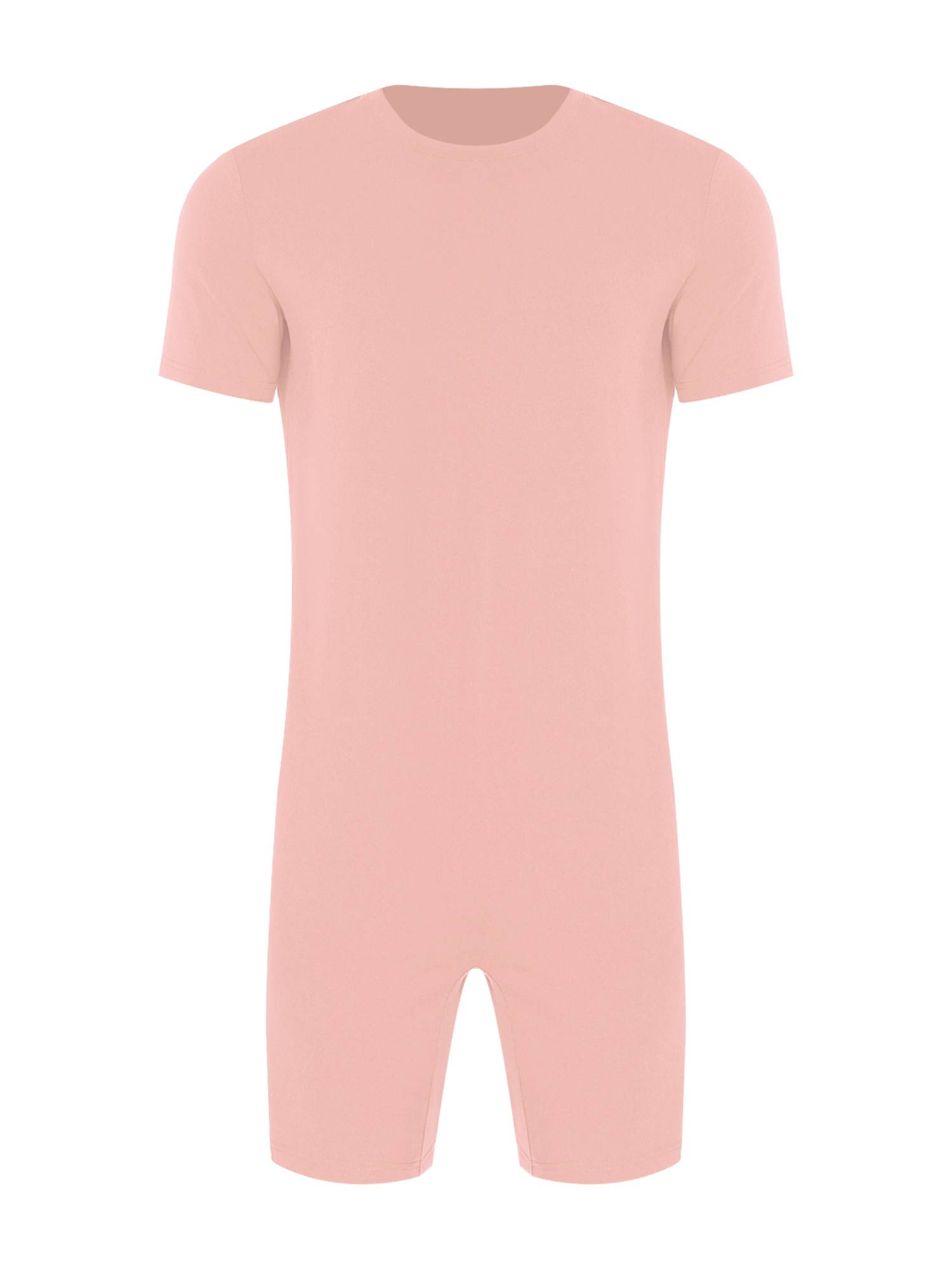 Adults Unisex Anti-strip Adaptive Jumpsuit Short Sleeve Back Zipper Rompers