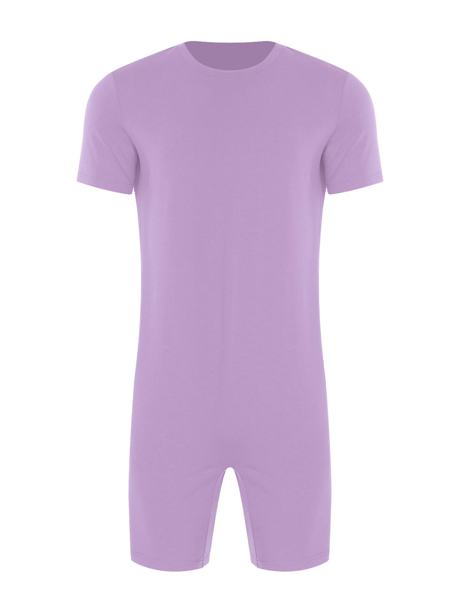 Adults Unisex Anti-strip Adaptive Jumpsuit Short Sleeve Back Zipper Rompers