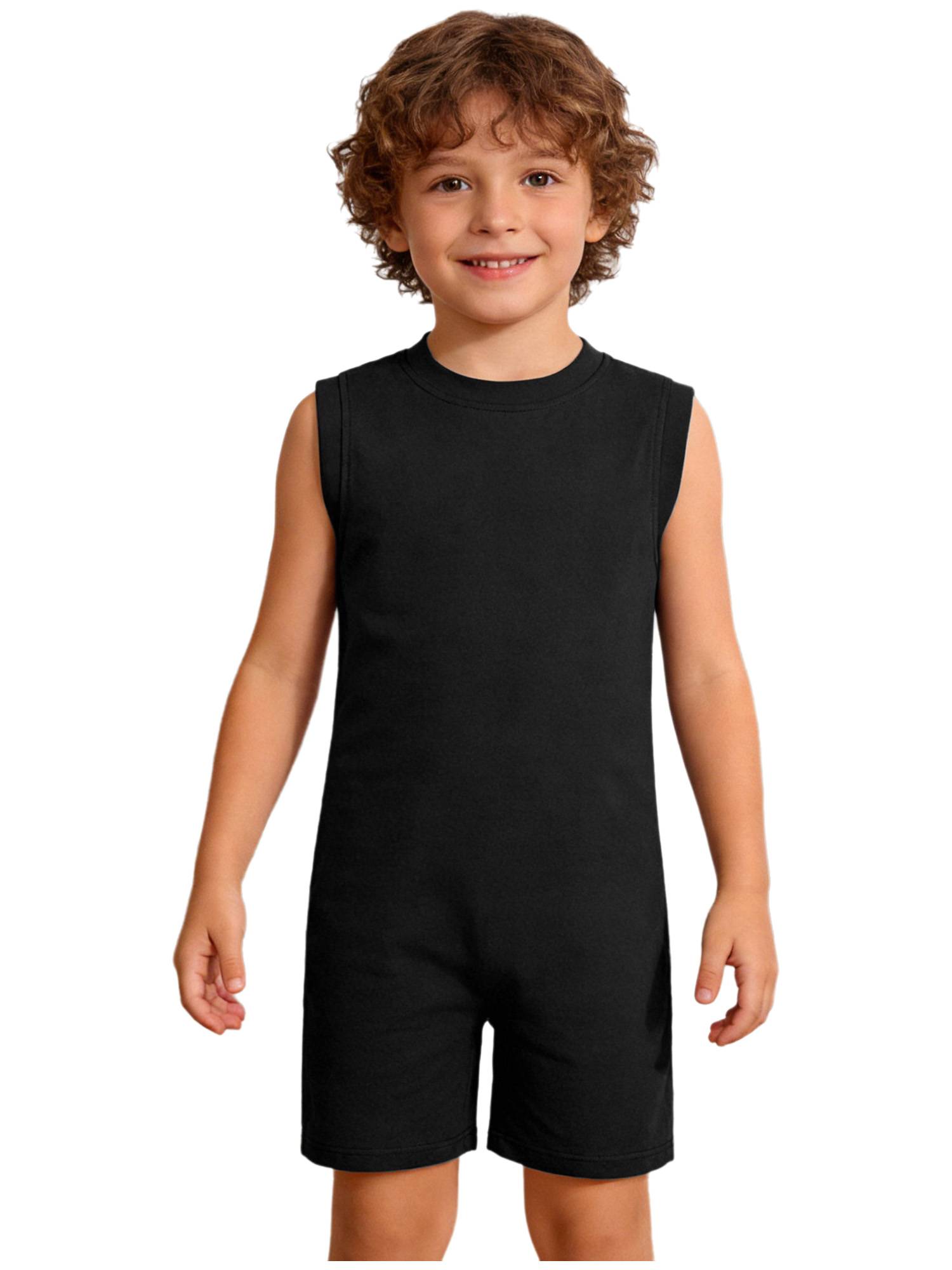 Kids Adaptive Romper Sleeveless Back Zipper Sensory Friendly for Special Needs