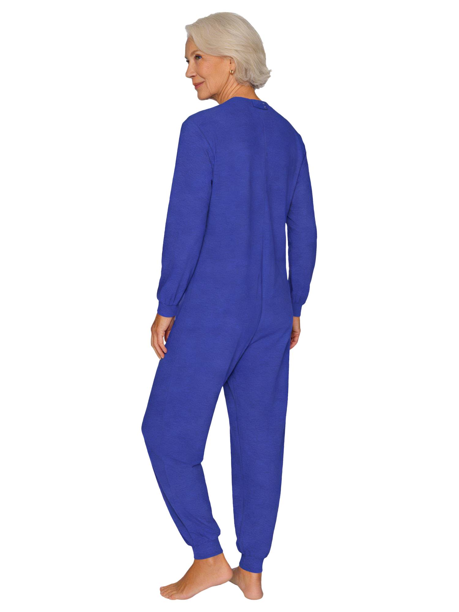 Unisex Anti-Strip Adaptive Jumpsuit Long Sleeve Back Zipper for Dementia