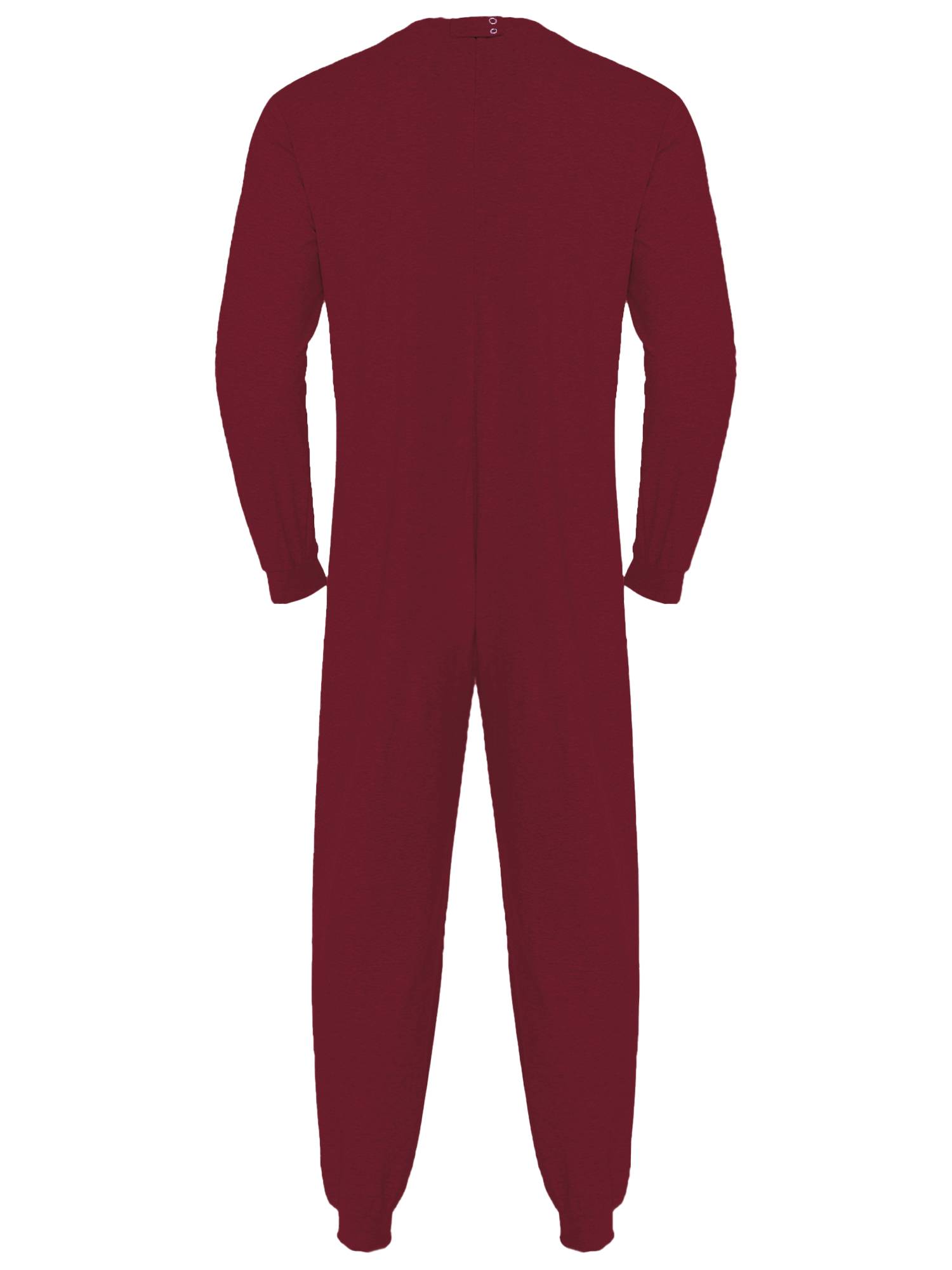 Unisex Anti-Strip Adaptive Jumpsuit Long Sleeve Back Zipper for Dementia