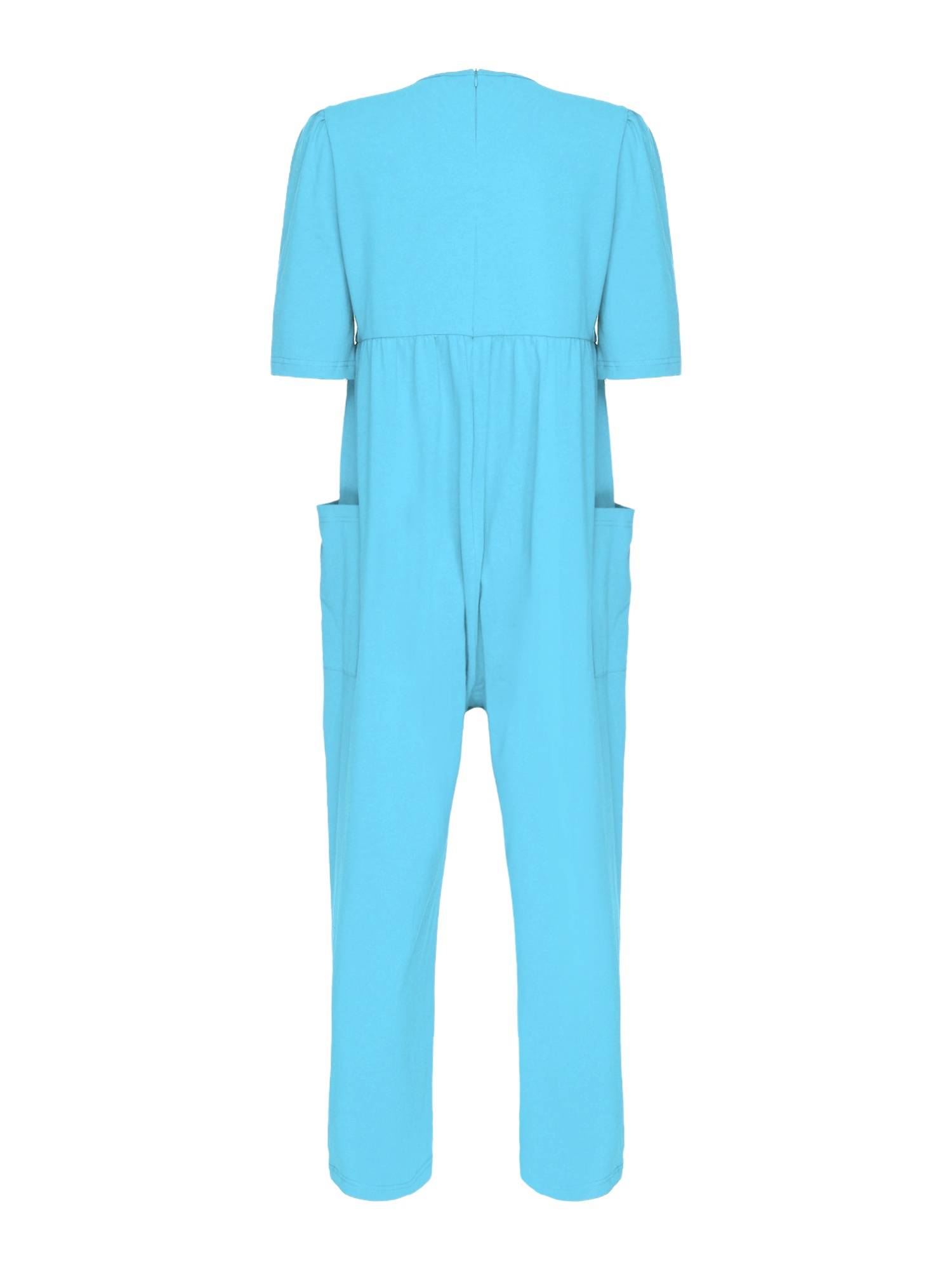 Women Adaptive Anti-Strip Jumpsuit Secure Back Zipper for Alzheimer's & Dementia