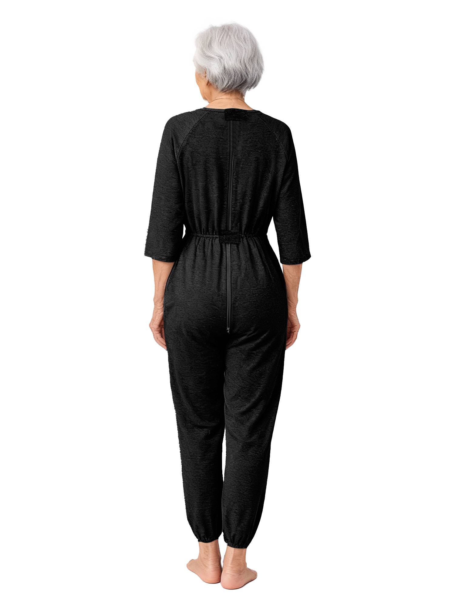 Unisex Adult Long Sleeve Anti-Strip Adaptive Jumpsuit for Dementia, Special Need