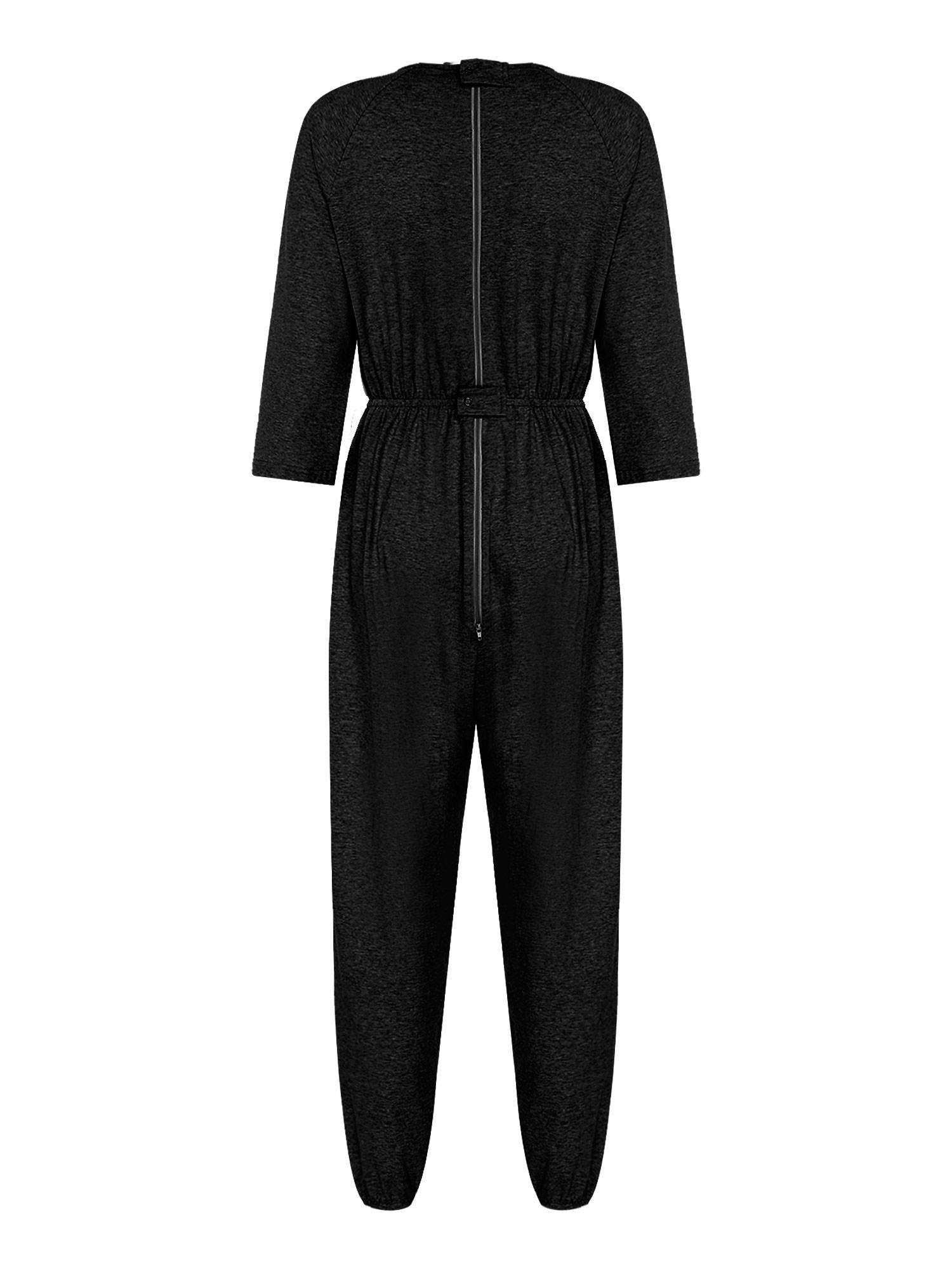 Unisex Adult Long Sleeve Anti-Strip Adaptive Jumpsuit for Dementia, Special Need