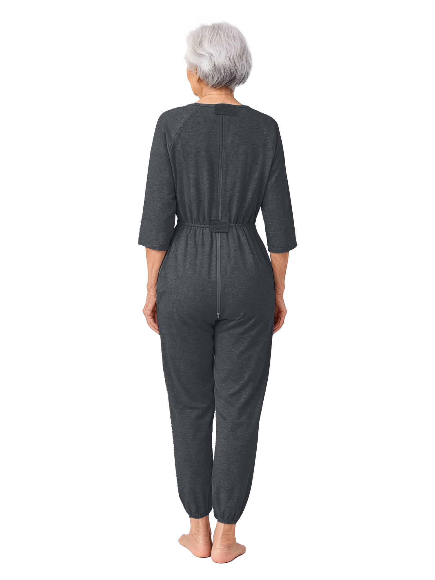 Unisex Adult Long Sleeve Anti-Strip Adaptive Jumpsuit for Dementia, Special Need