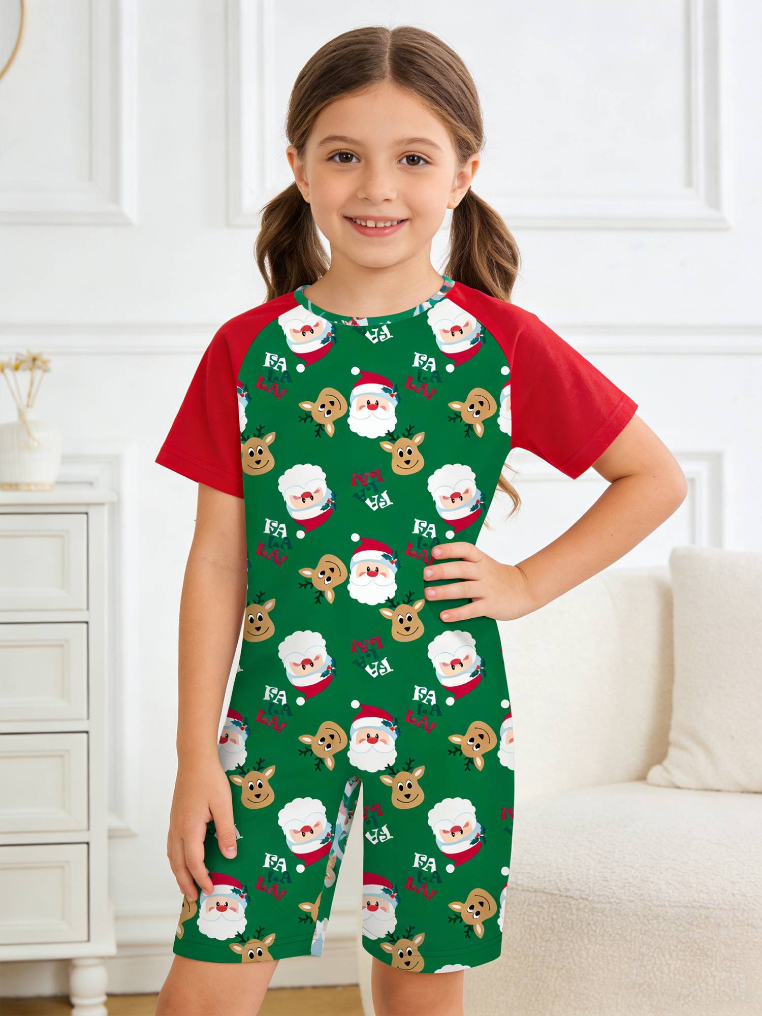 Kids Special Needs Adaptive Clothing Cute Printed Anti-strip Jumpsuit