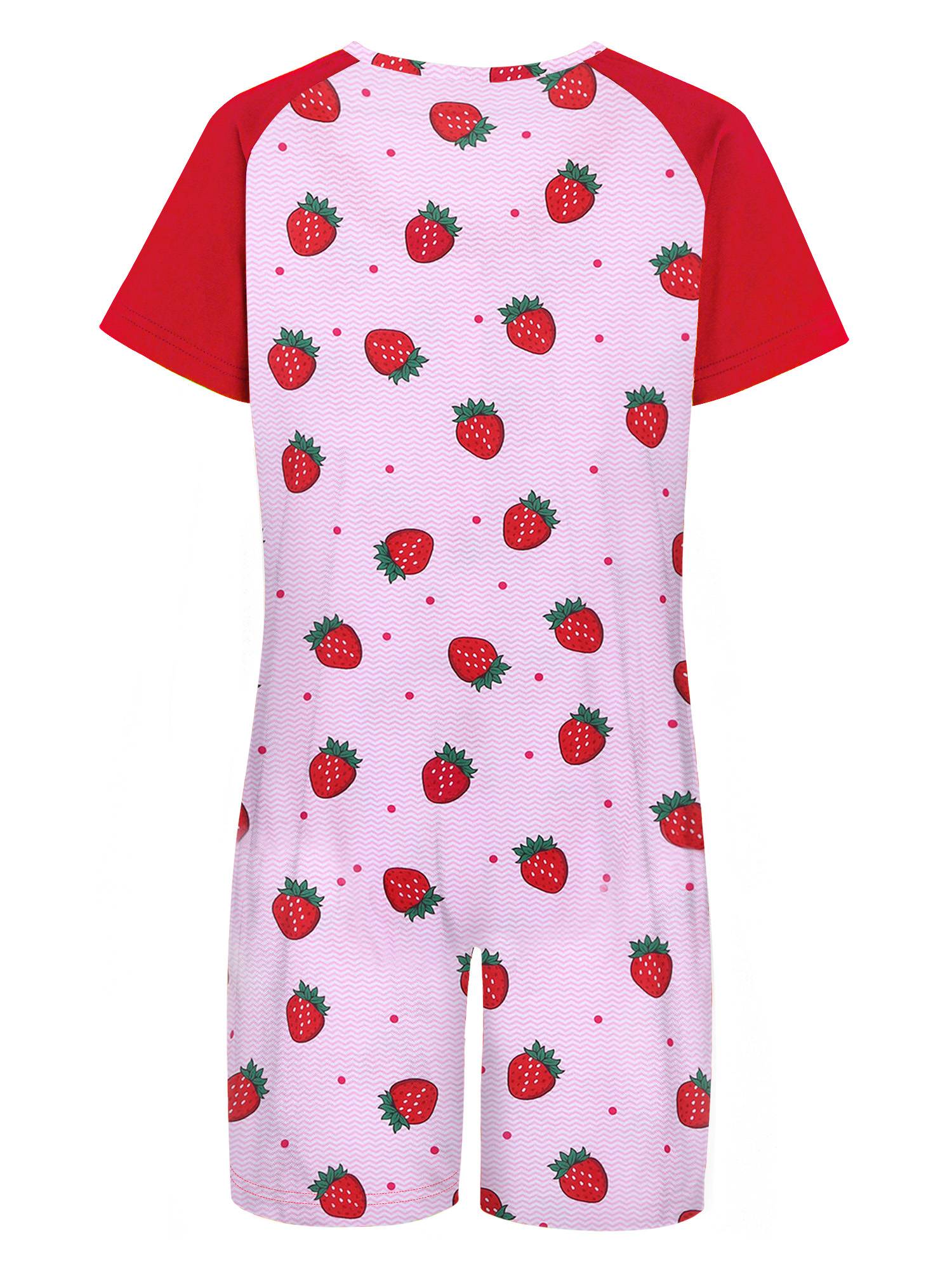 Kids Special Needs Adaptive Clothing Cute Printed Anti-strip Jumpsuit