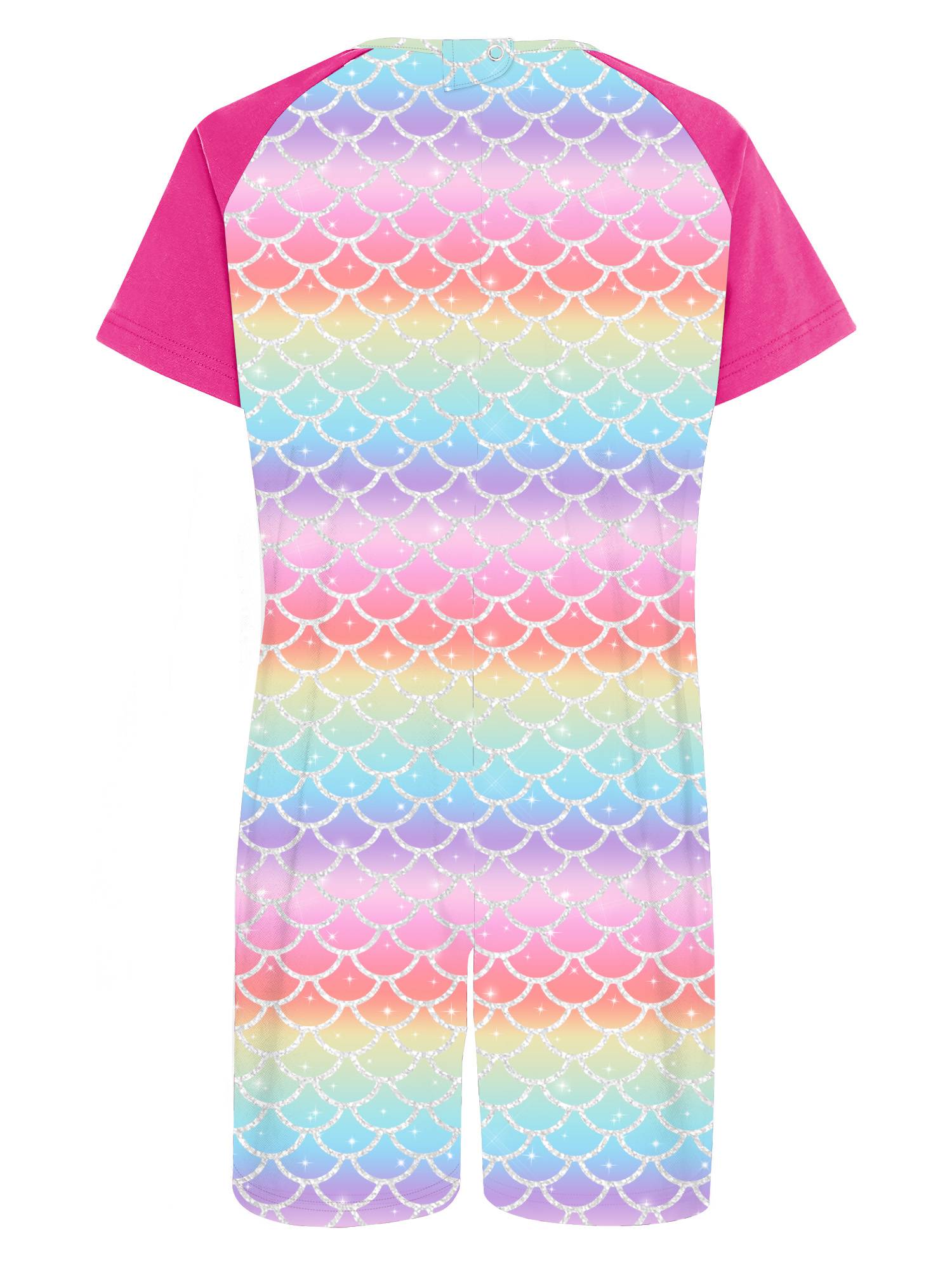 Kids Special Needs Adaptive Clothing Cute Printed Anti-strip Jumpsuit