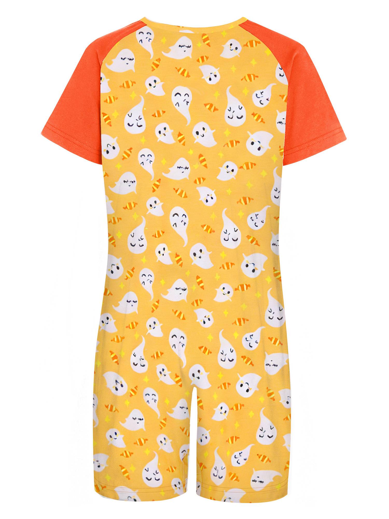 Kids Special Needs Adaptive Clothing Cute Printed Anti-strip Jumpsuit