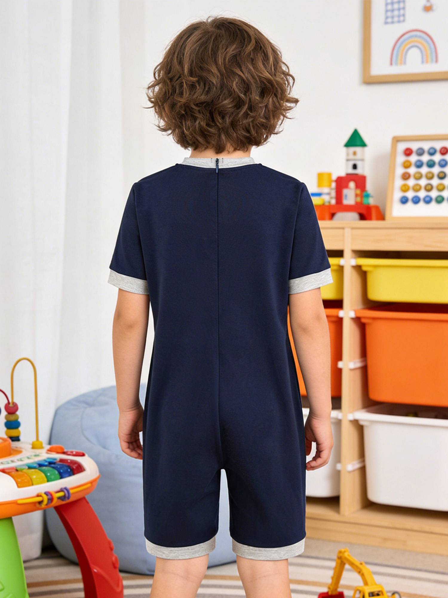 Kids Adaptive Anti-Strip Romper for Special Needs, Autism & Sensory Support