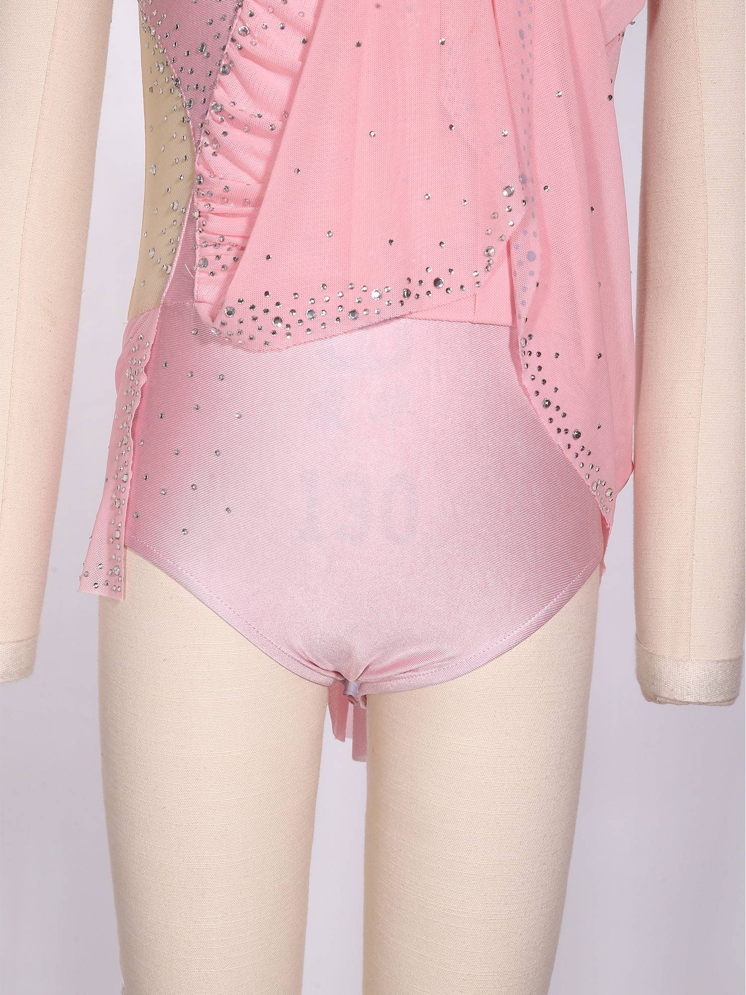 Girls Sparkly Rhinestone Sleeveless Figure Ice Skating Dress