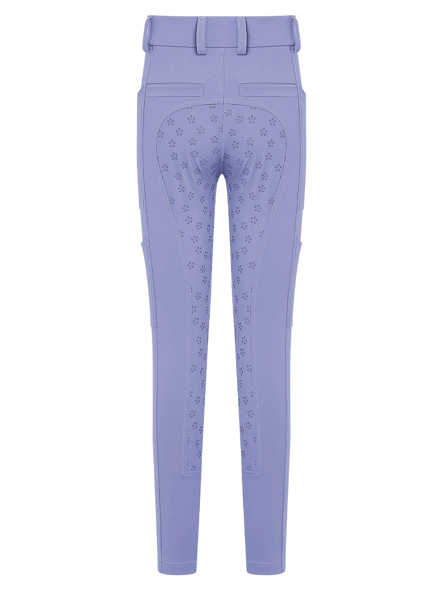 Kids Equestrian Full Seat Breeches Anti-Slip Riding Leggings with Multi-Pocket