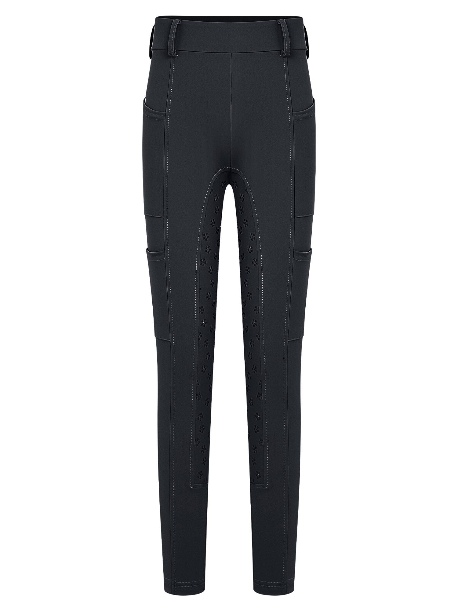 Kids Equestrian Full Seat Breeches Anti-Slip Riding Leggings with Multi-Pocket