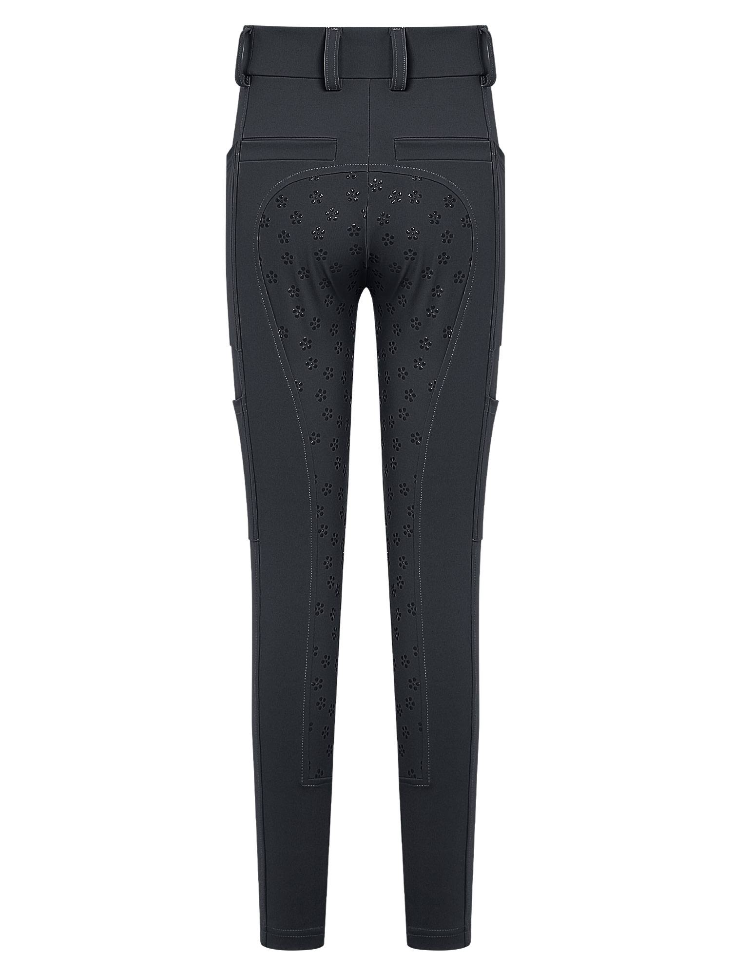 Kids Equestrian Full Seat Breeches Anti-Slip Riding Leggings with Multi-Pocket