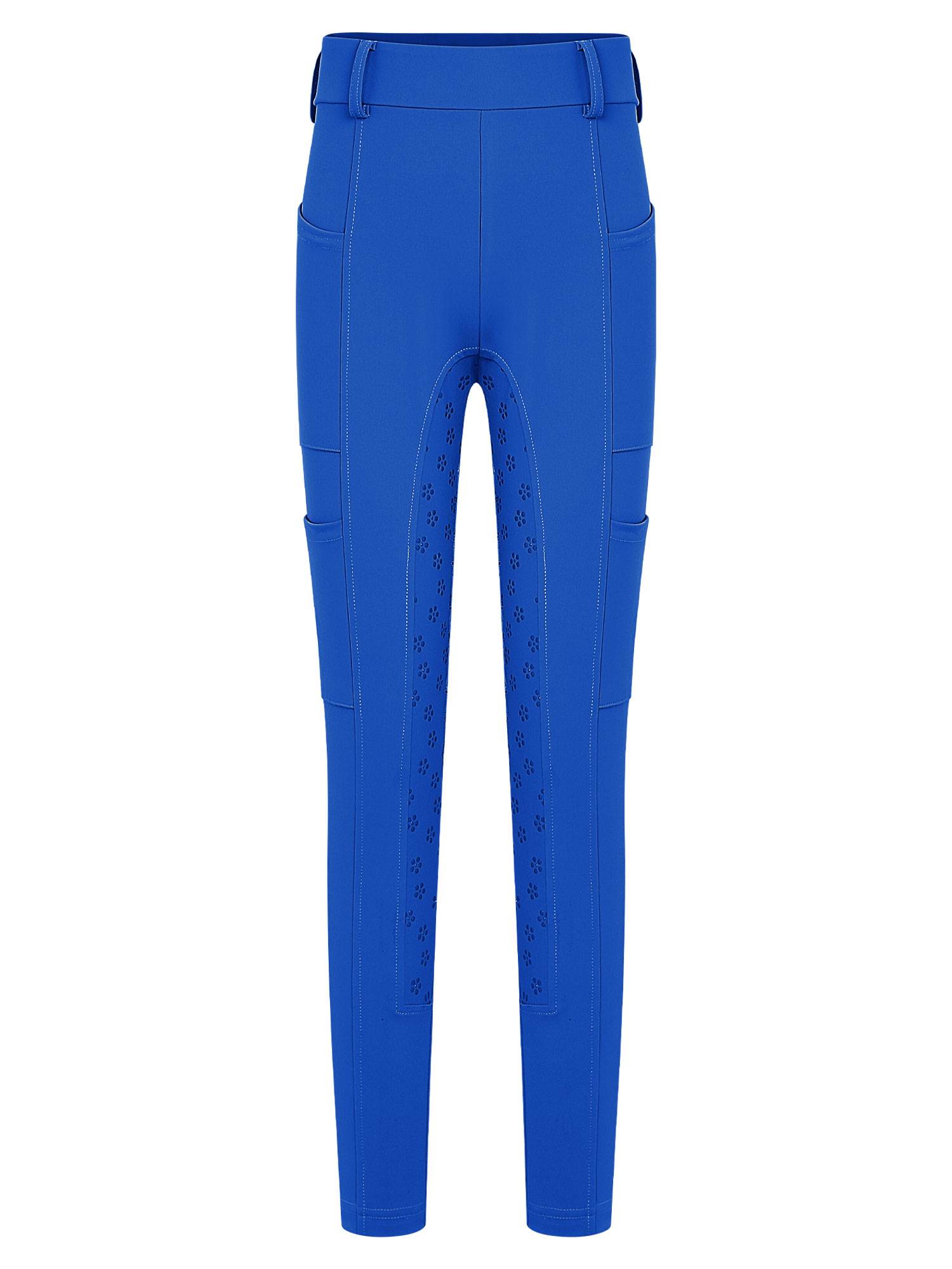 Kids Equestrian Full Seat Breeches Anti-Slip Riding Leggings with Multi-Pocket