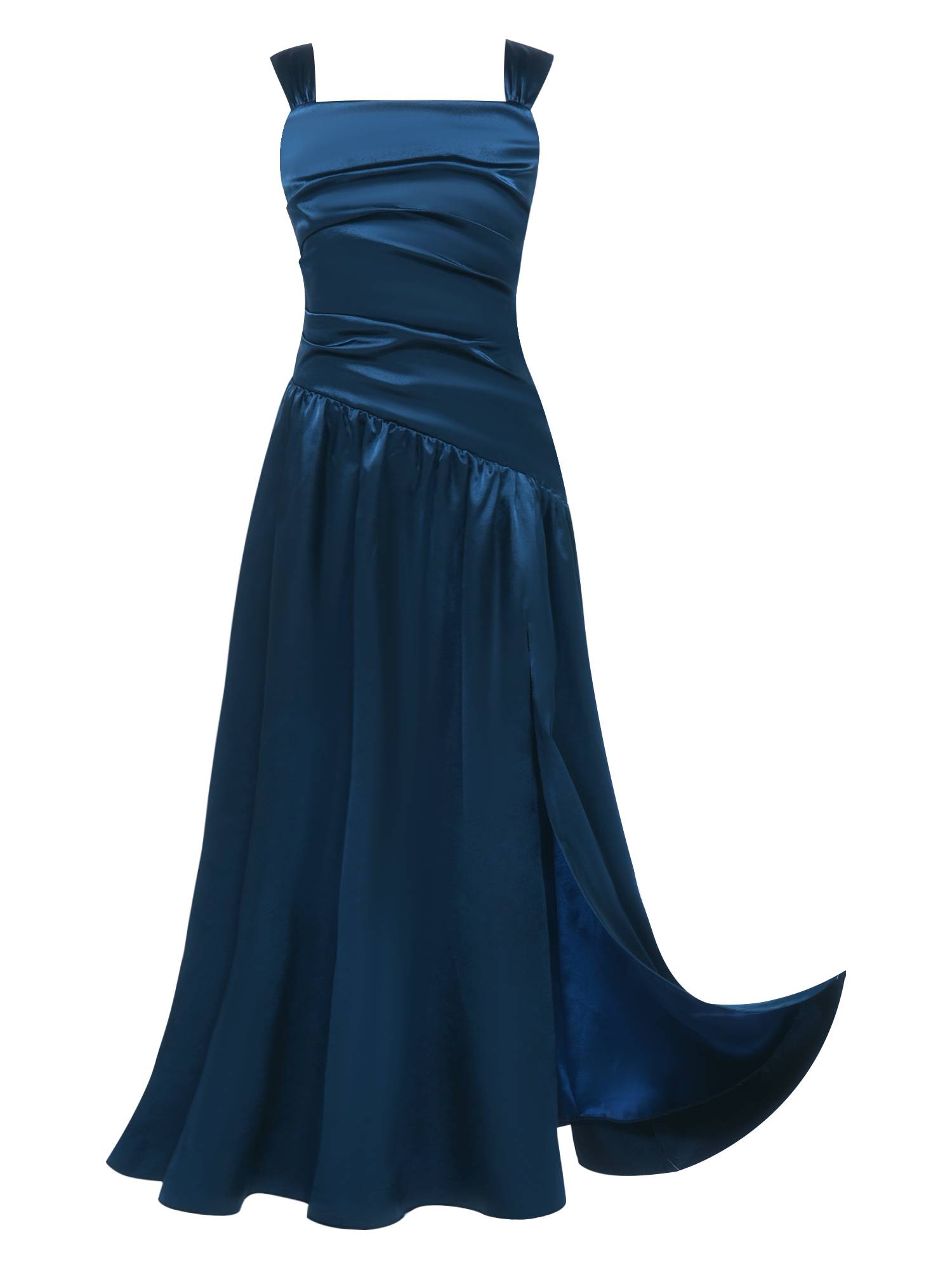 Girls Elegant Satiny Party Gown Flower Girl Dress for Wedding & Baptism