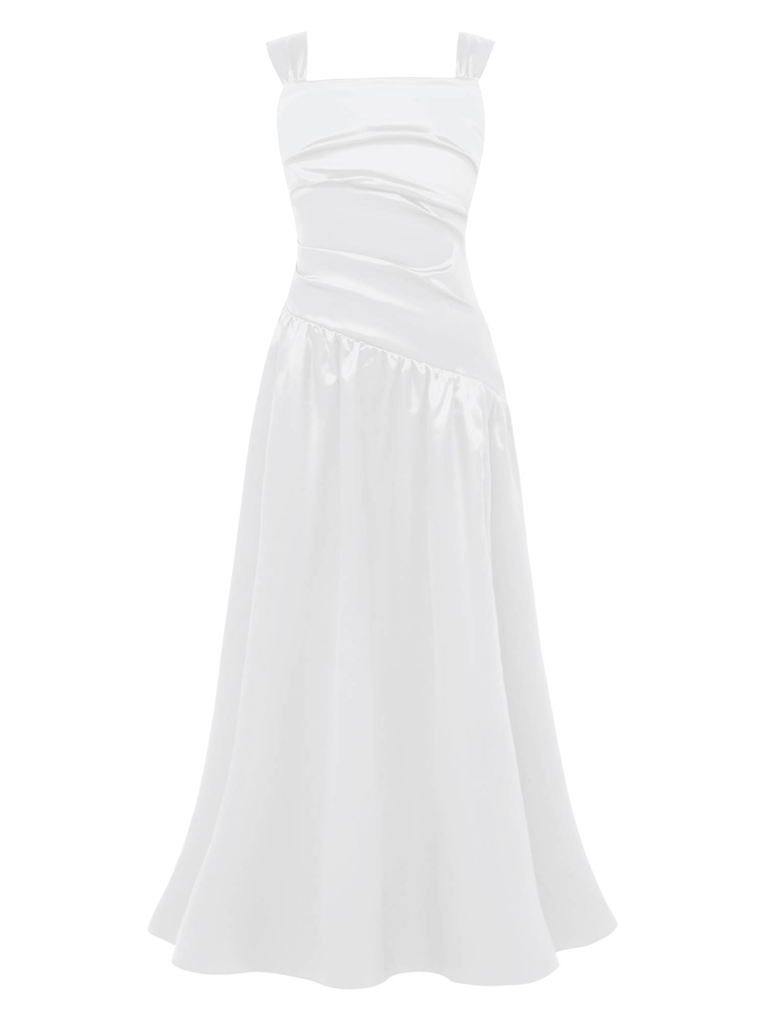 Girls Elegant Satiny Party Gown Flower Girl Dress for Wedding & Baptism